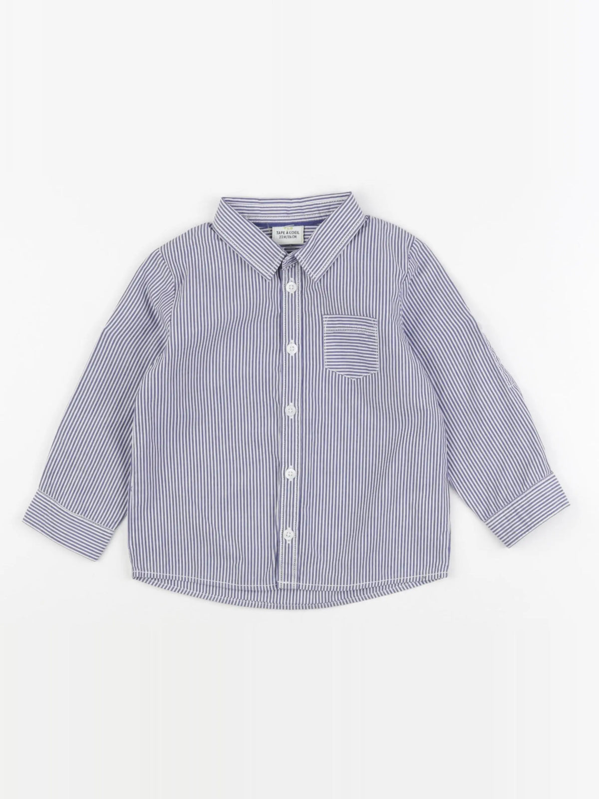 Tape à l'oeil - chemise blanc, bleu - 24 mois