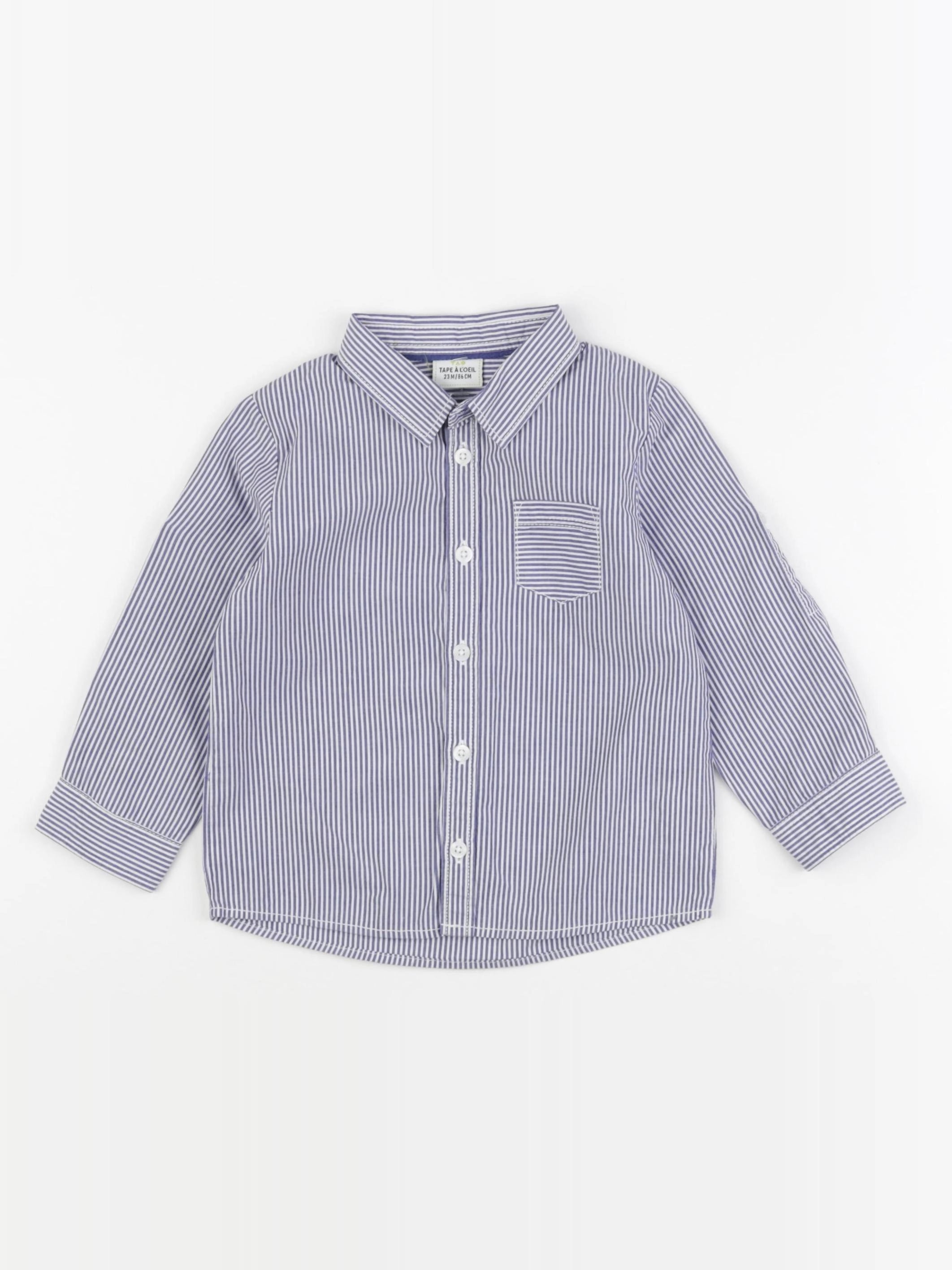 Tape à l'oeil - chemise blanc, bleu - 24 mois