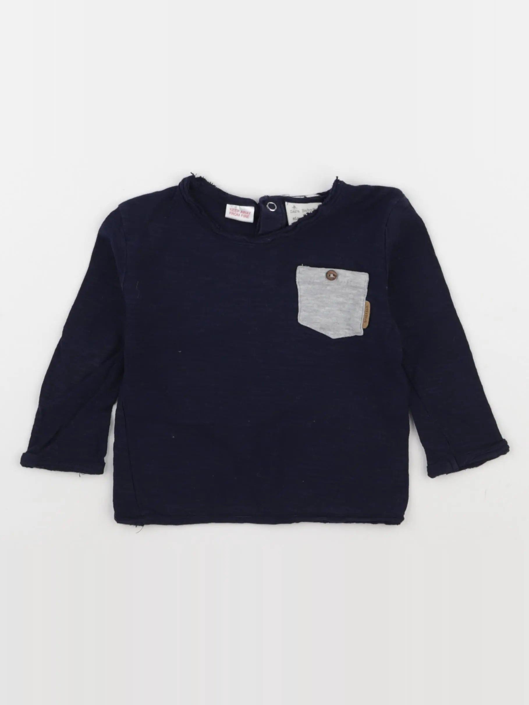 Zara - tee-shirt bleu - 3/6 mois