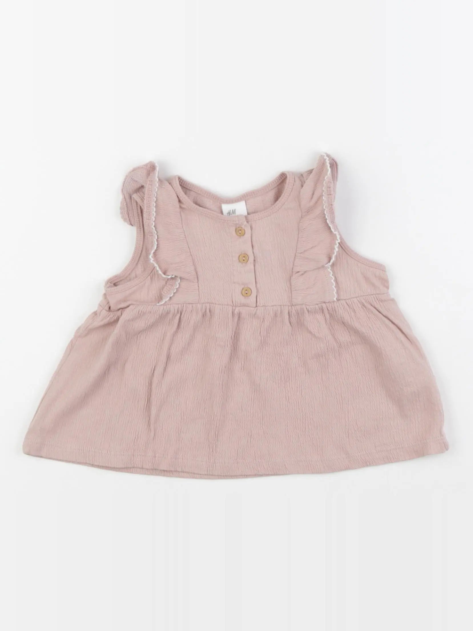 H&M - tee-shirt marron - 6/9 mois