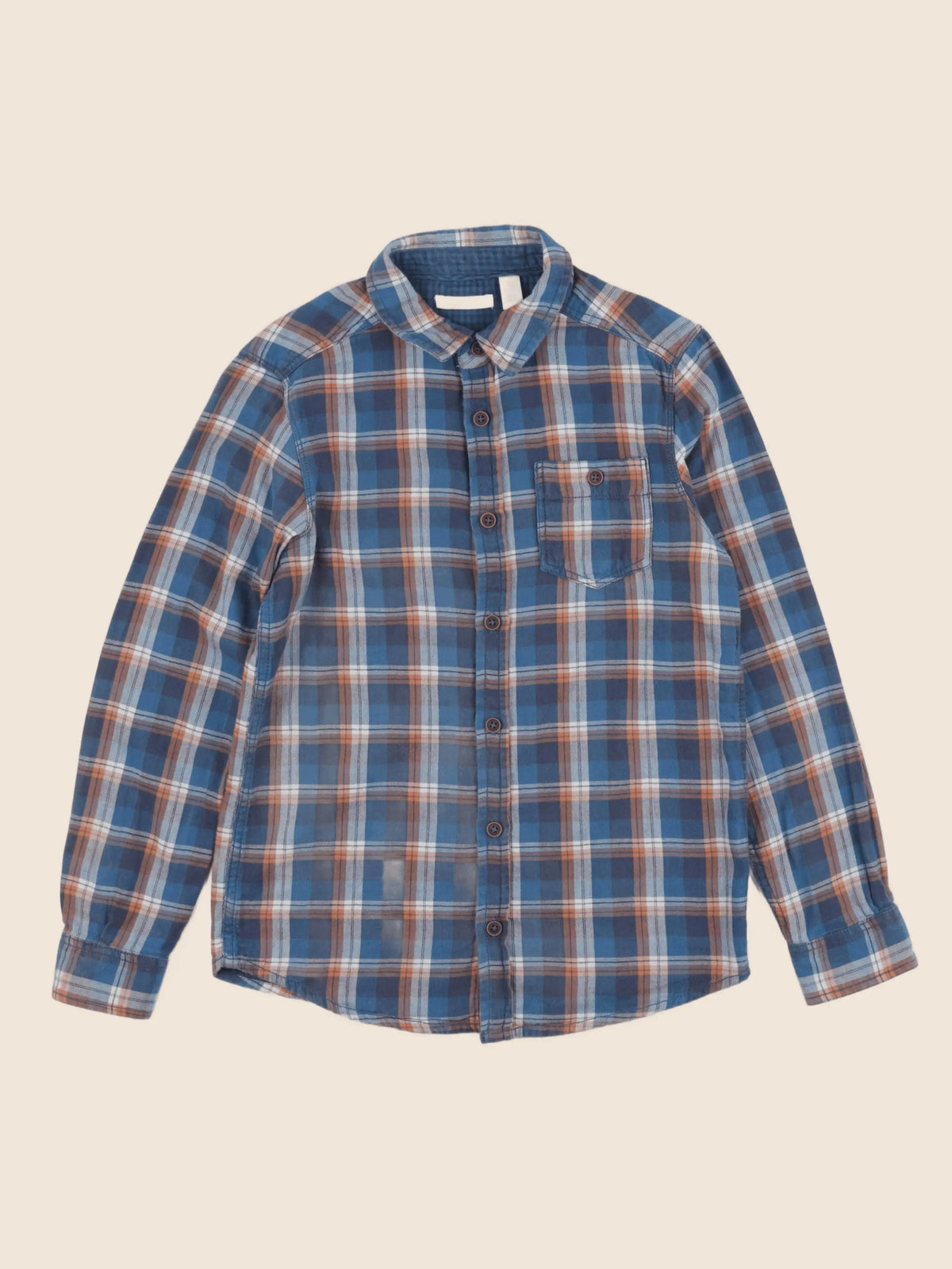 Okaidi - chemise bleu, orange - 10 ans