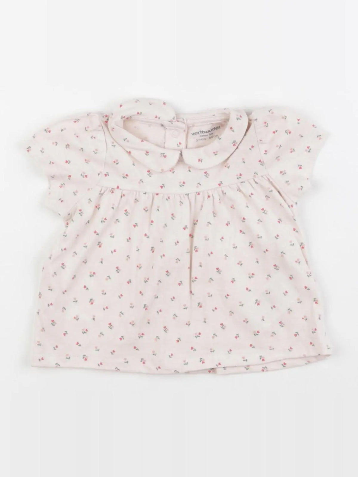 Vertbaudet - tee-shirt rose - 3 mois