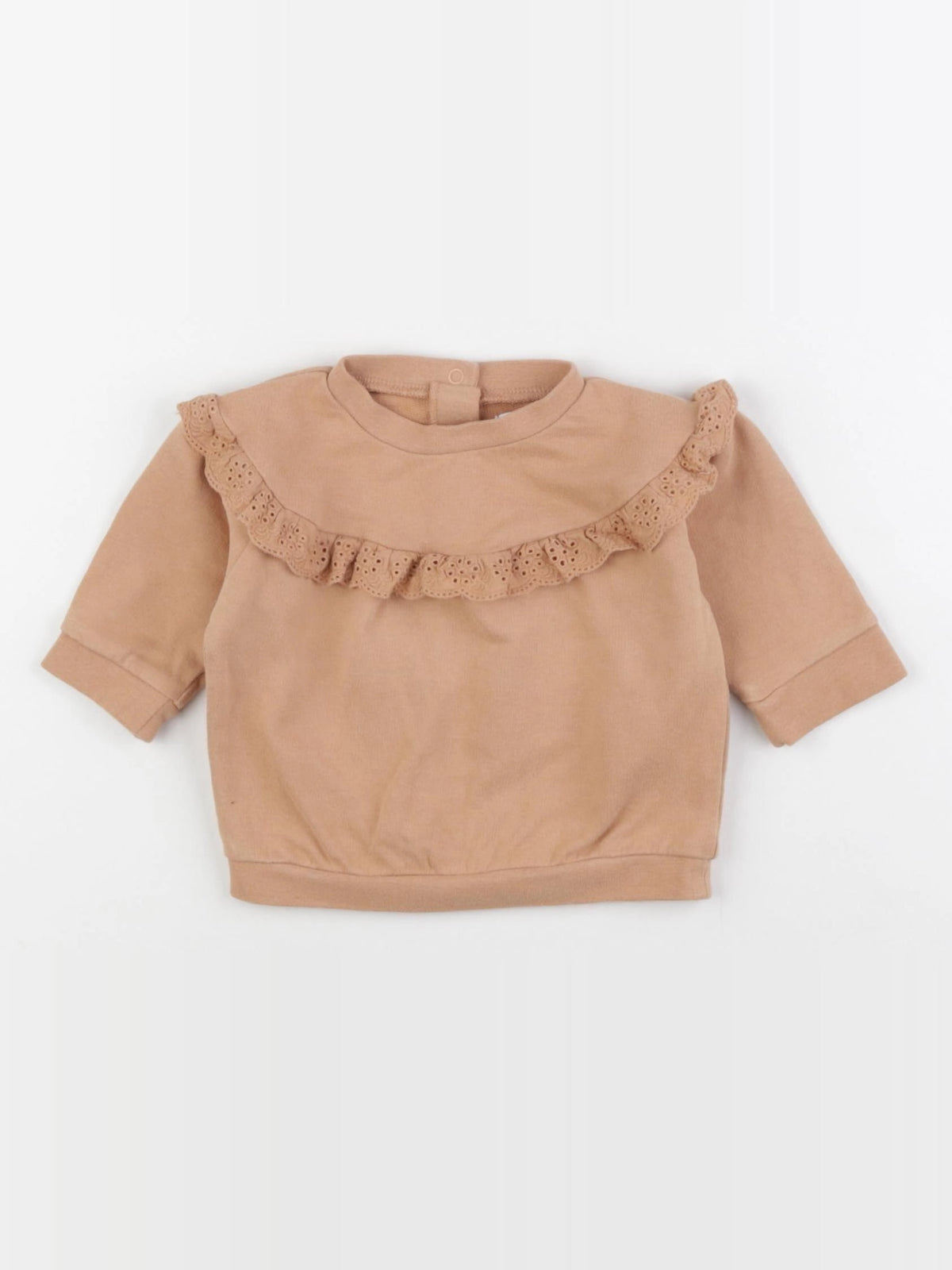 Vertbaudet - sweat marron - 3 mois