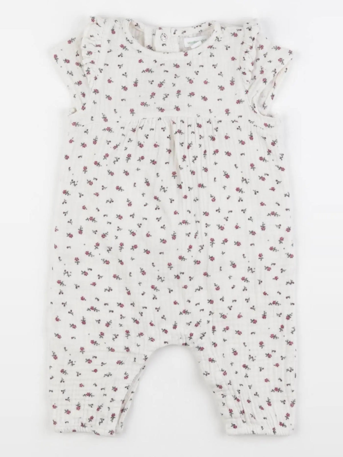 Vertbaudet - combinaison blanc, rose - 3 mois