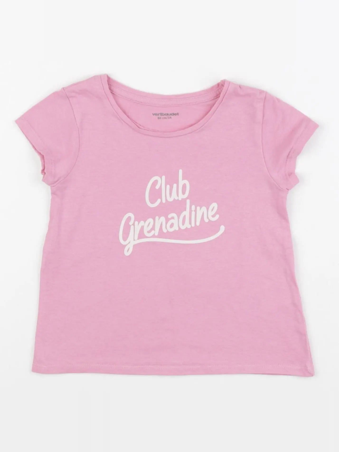 Vertbaudet - tee-shirt rose - 2 ans