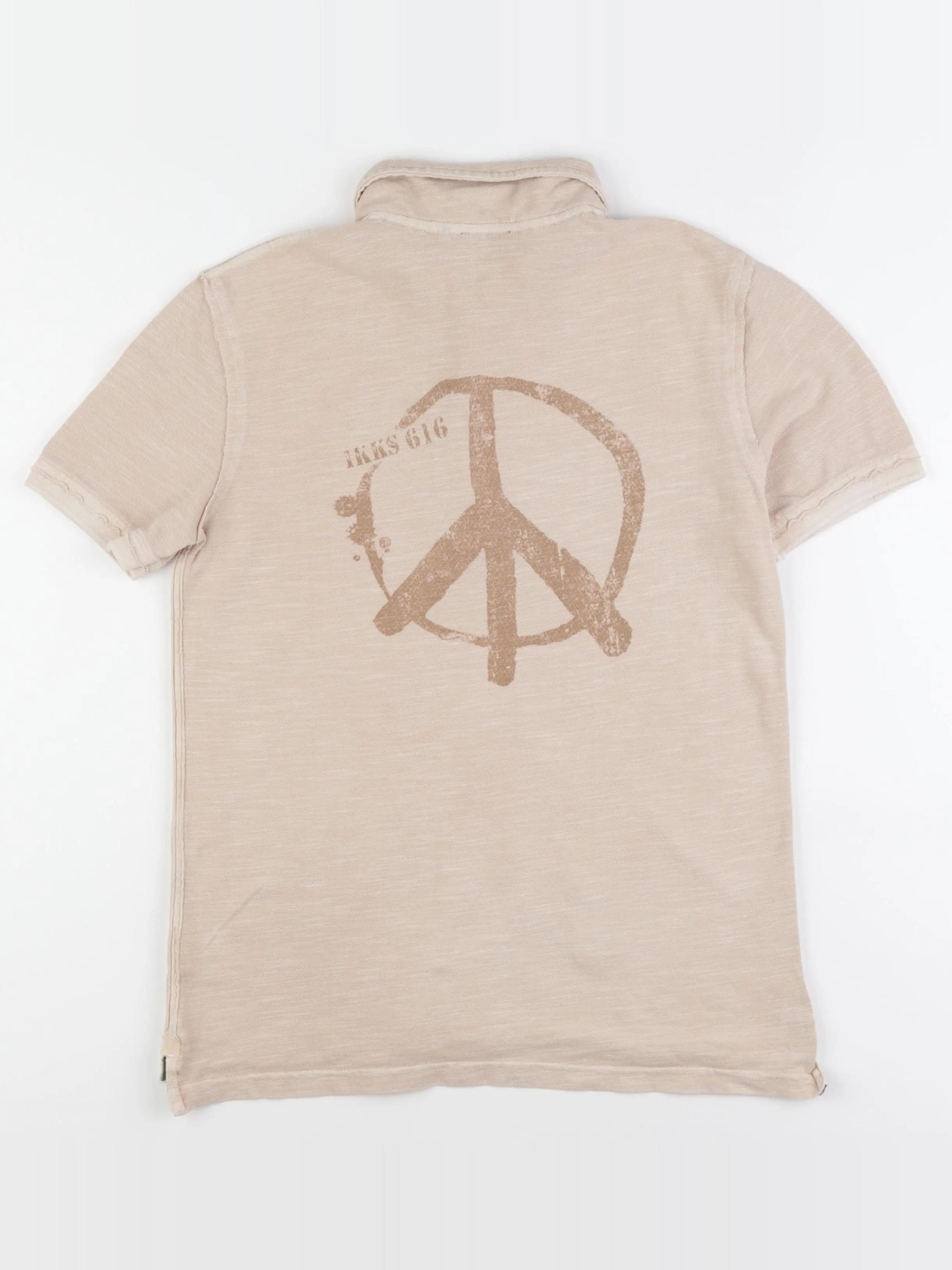 IKKS - polo imprimé au dos beige - 14 ans