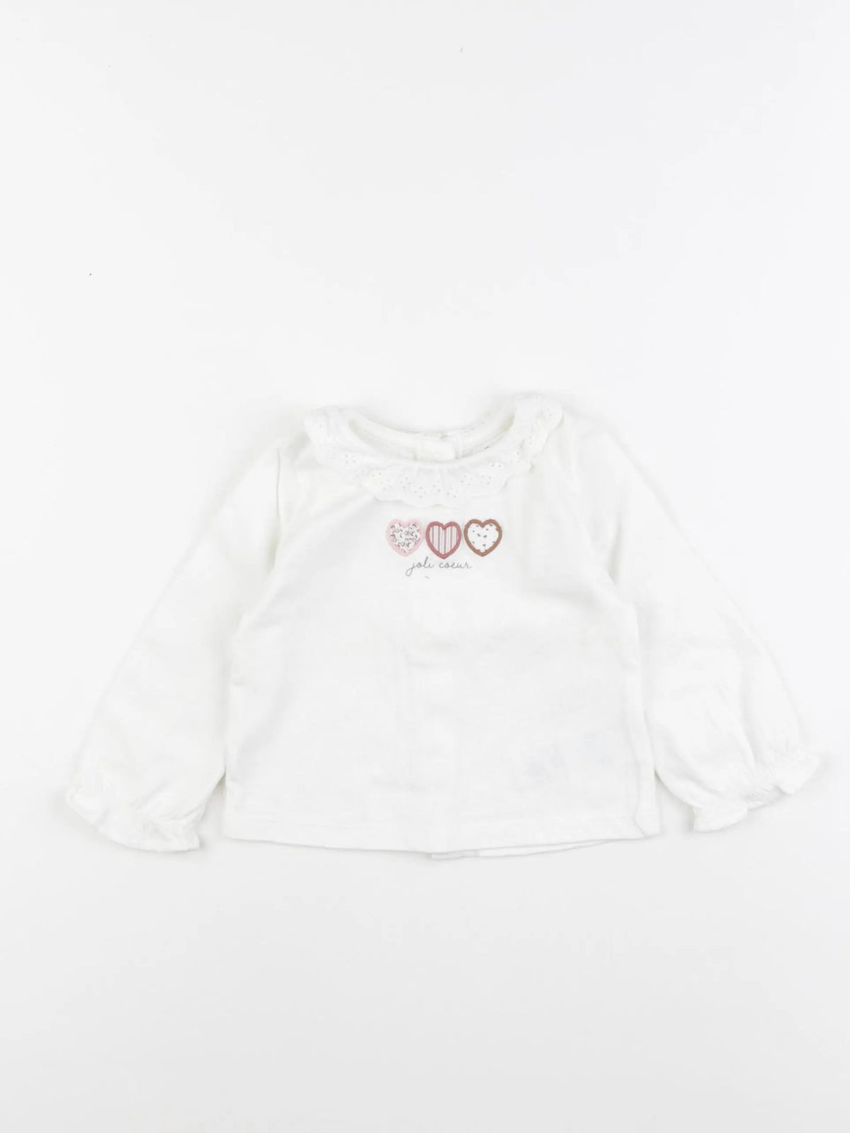 Vertbaudet - tee-shirt blanc - 9 mois