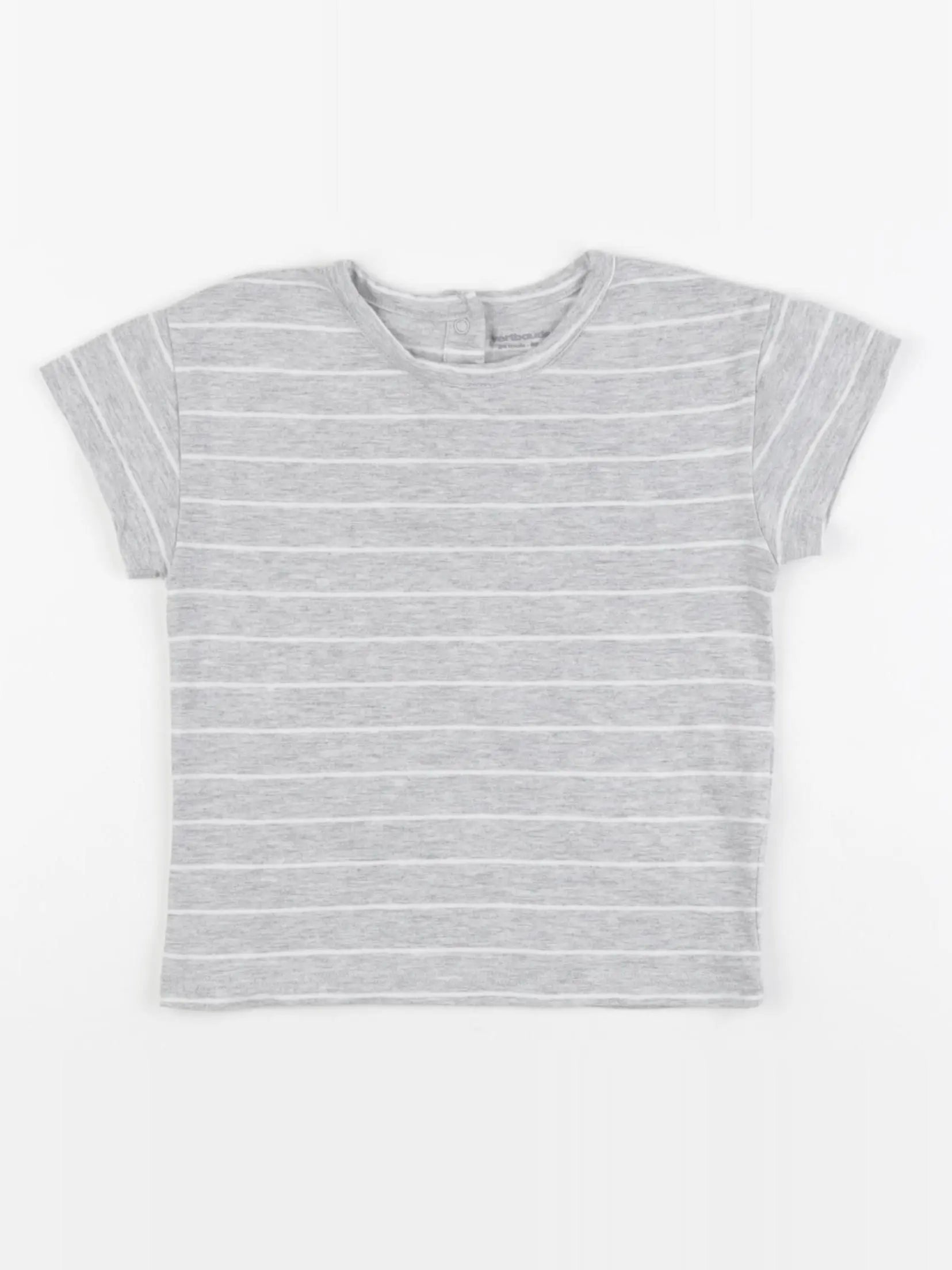 Vertbaudet - tee-shirt gris, blanc - 24 mois