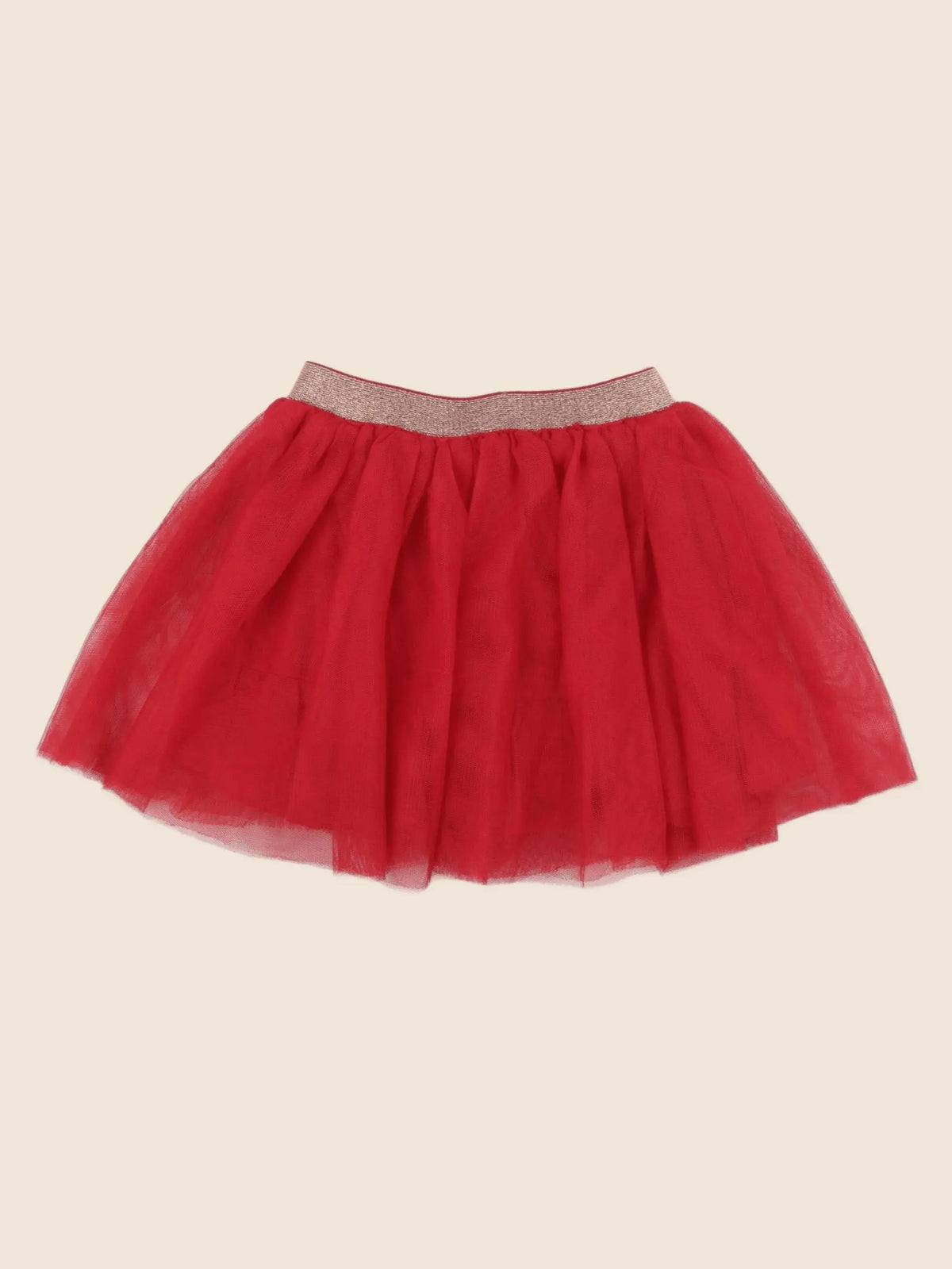 Vertbaudet - jupe rouge, or - 36 mois