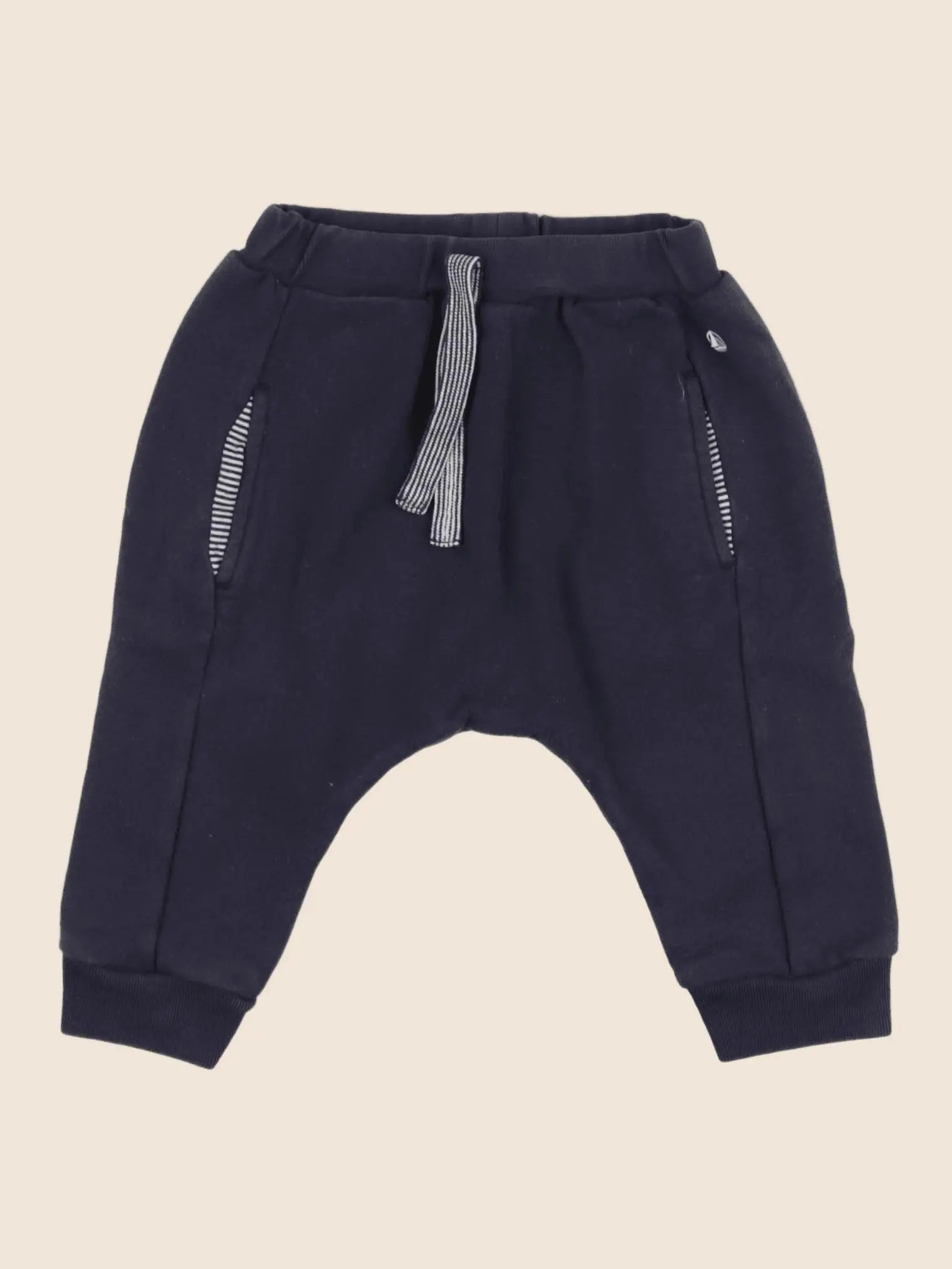Petit Bateau - sarouel bleu - 6 mois