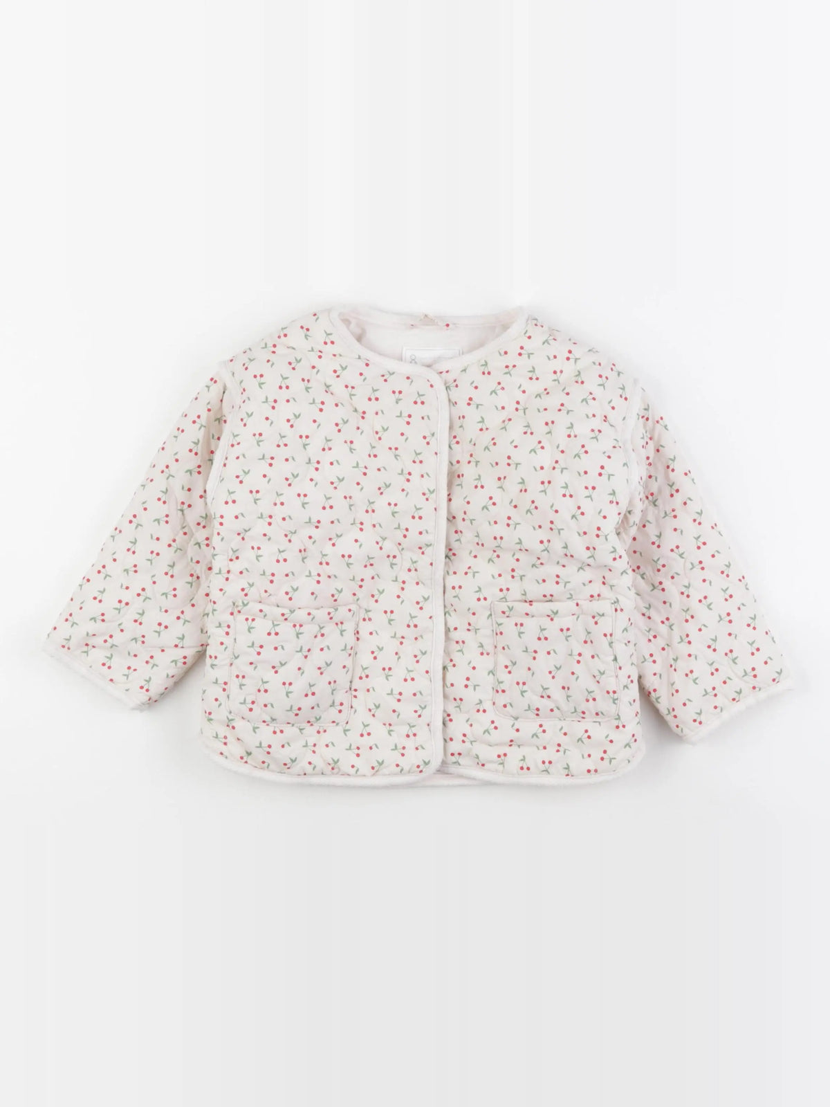 Vertbaudet - veste beige, rouge - 24 mois