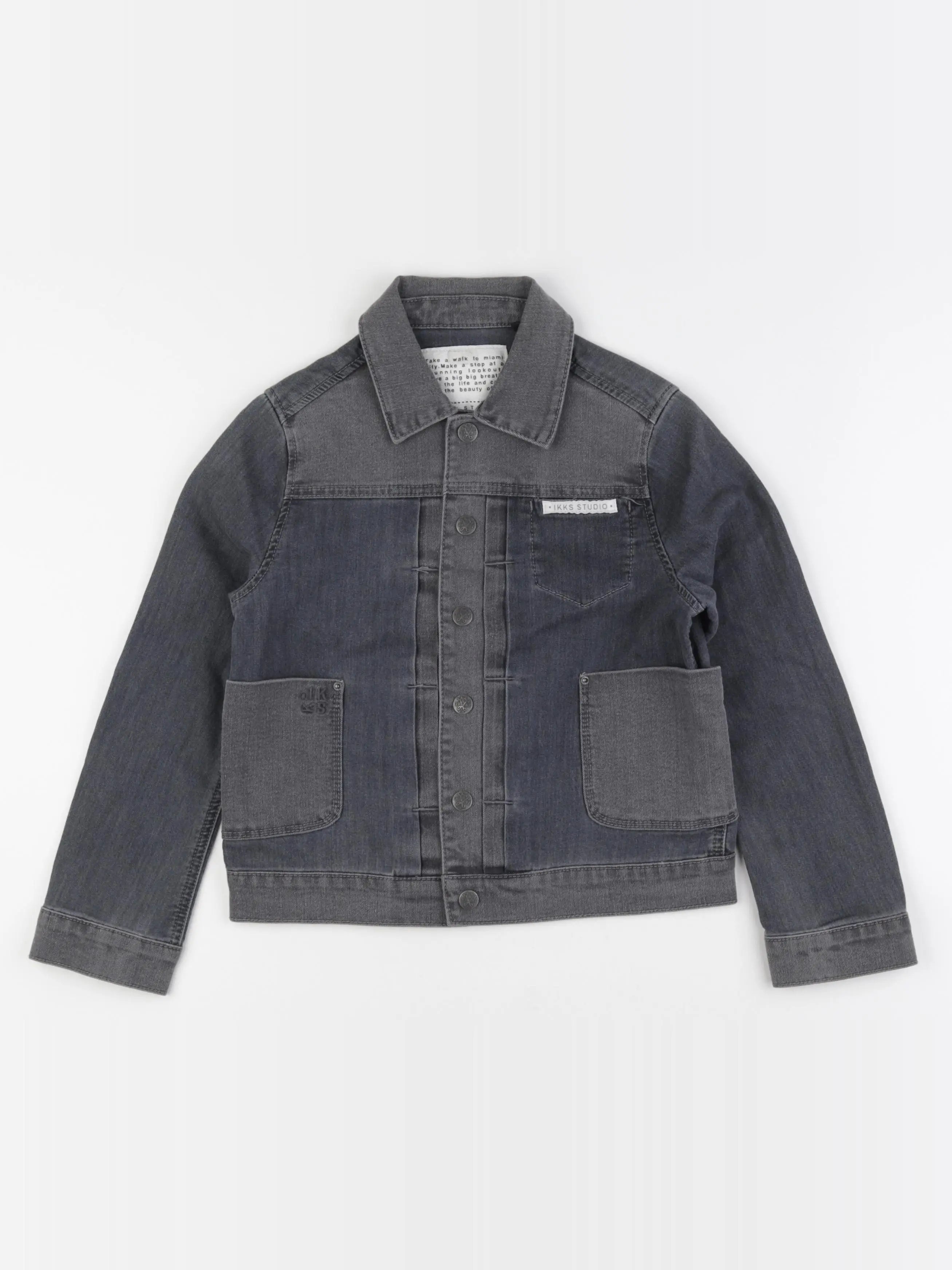 IKKS - veste gris - 8 ans