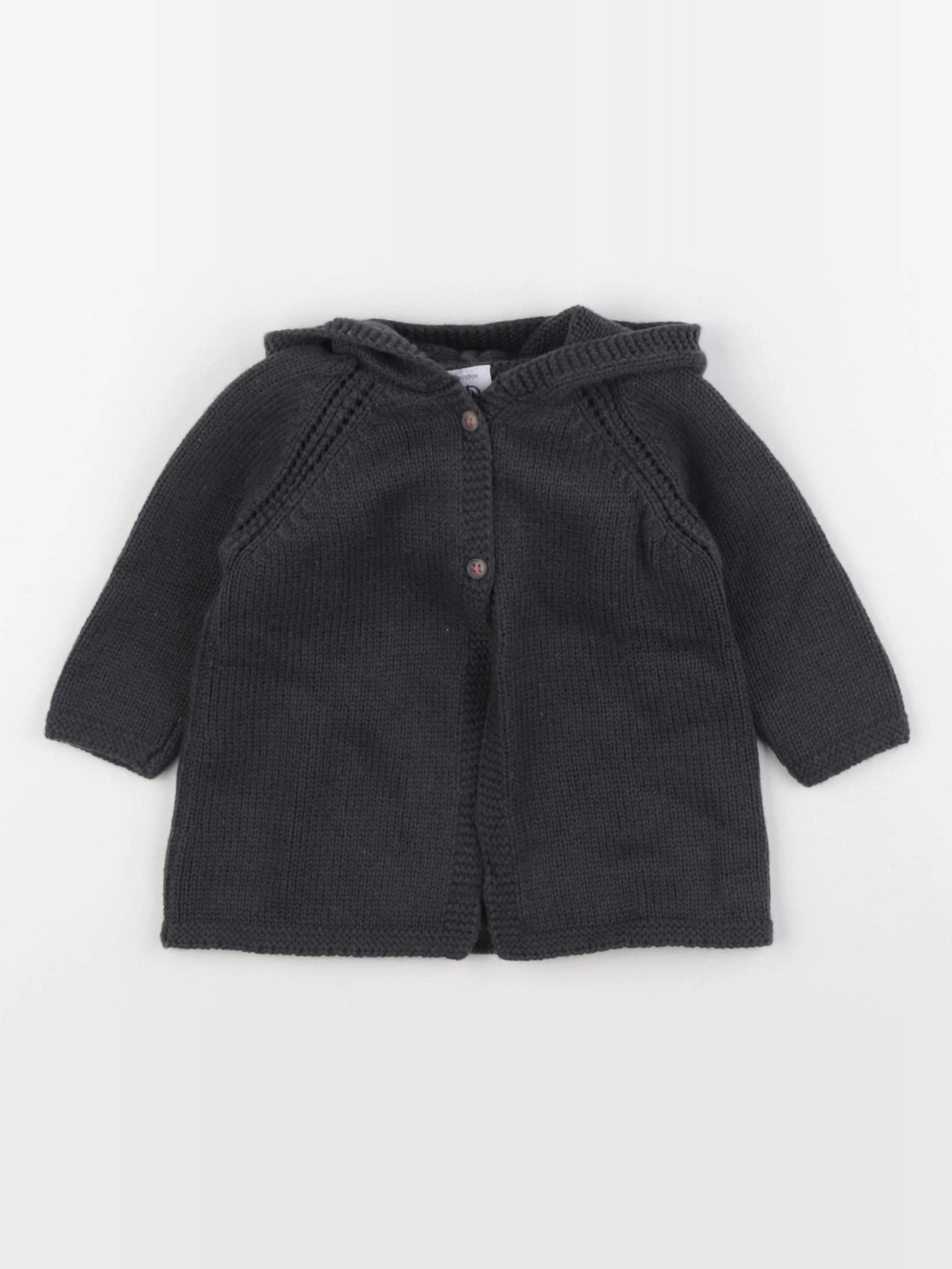 Petit Bateau - gilet gris - 3 mois