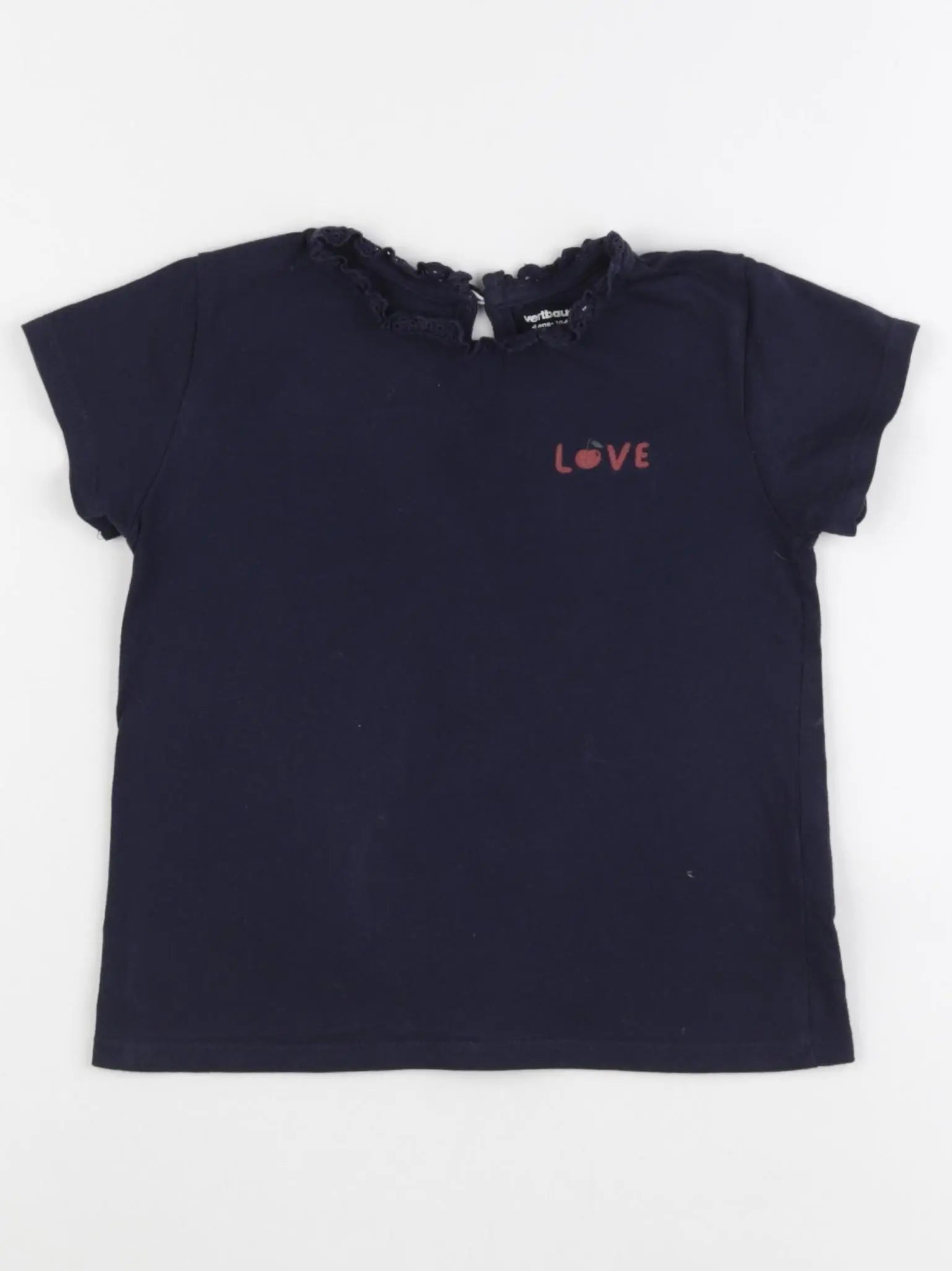 Vertbaudet - tee-shirt bleu - 4 ans
