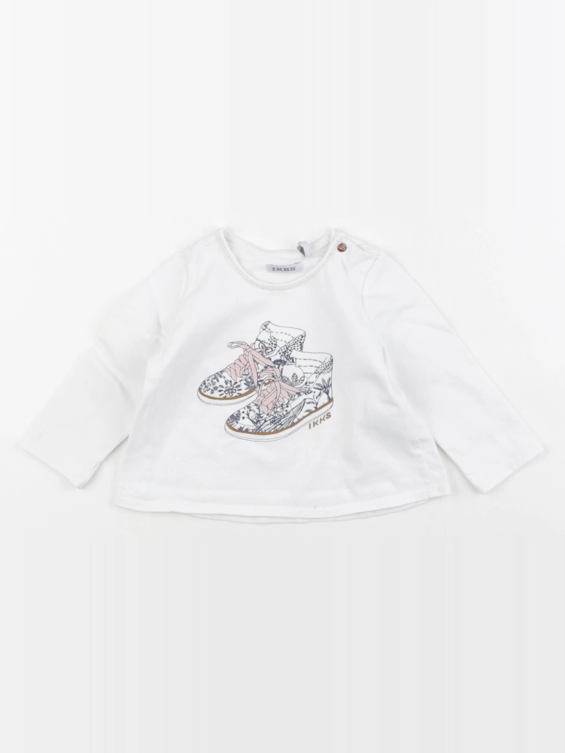 IKKS - tee-shirt blanc - 12 mois