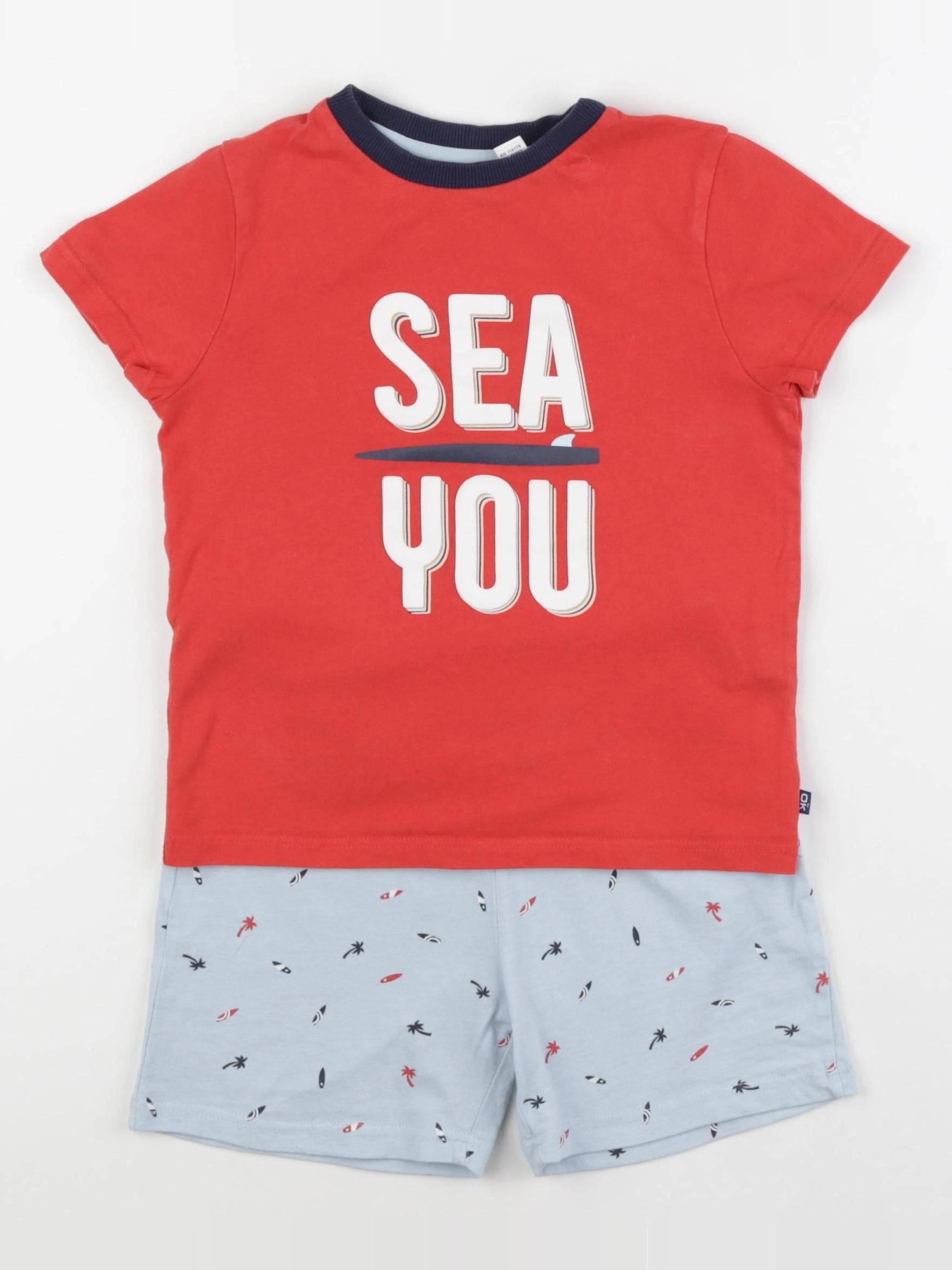Okaidi - pyjama coton rouge - 4 ans