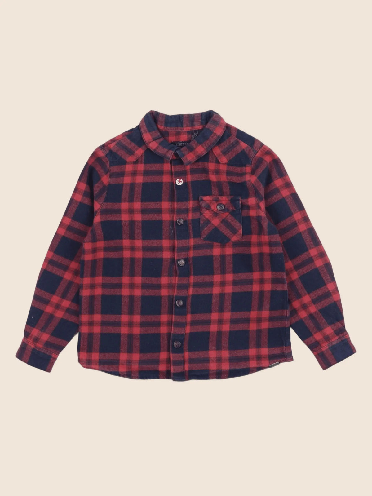 IKKS - chemise bleu, rouge - 4 ans