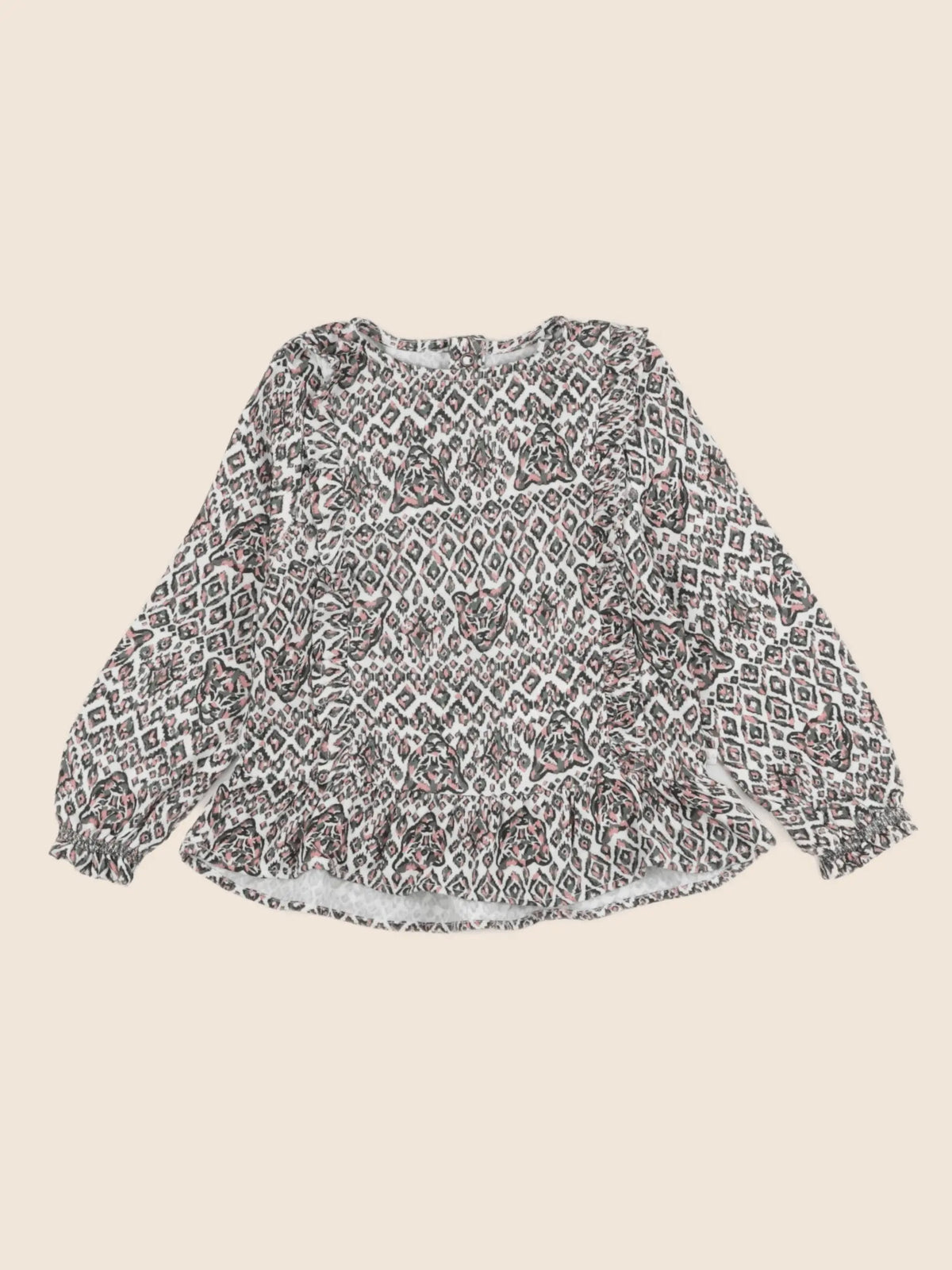 IKKS - blouse beige, vert, rose - 2 ans