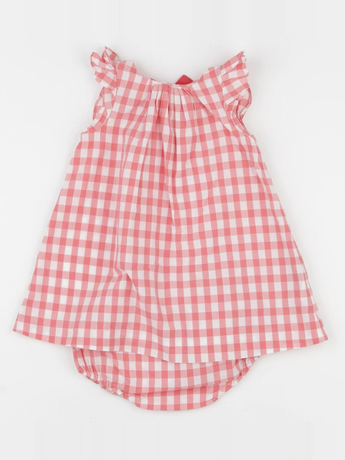 Jacadi - robe blanc, rose - 12 mois