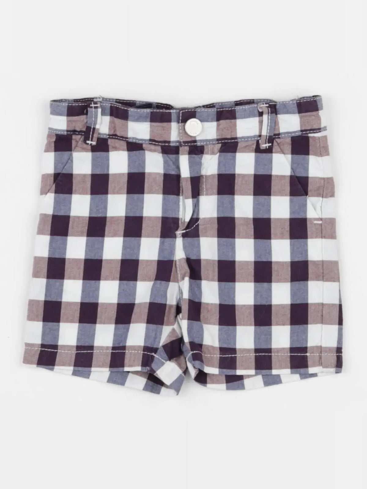 Jacadi - short marron, blanc - 12 mois