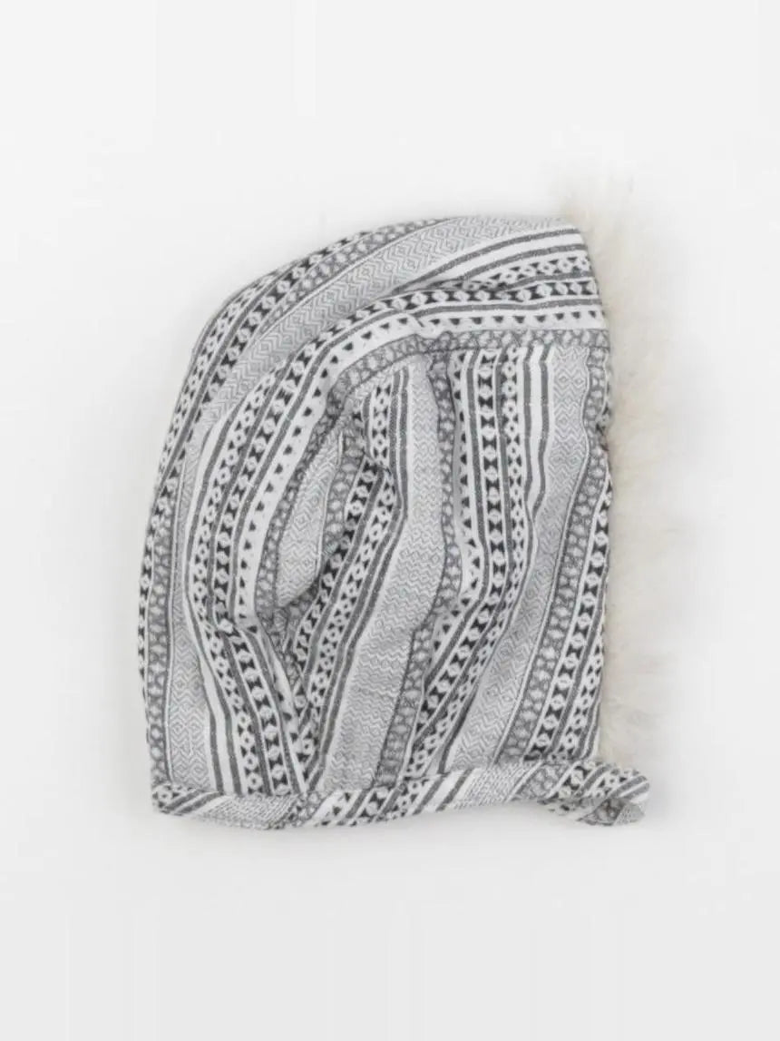 Bonton - bonnet blanc, noir - 2 ans