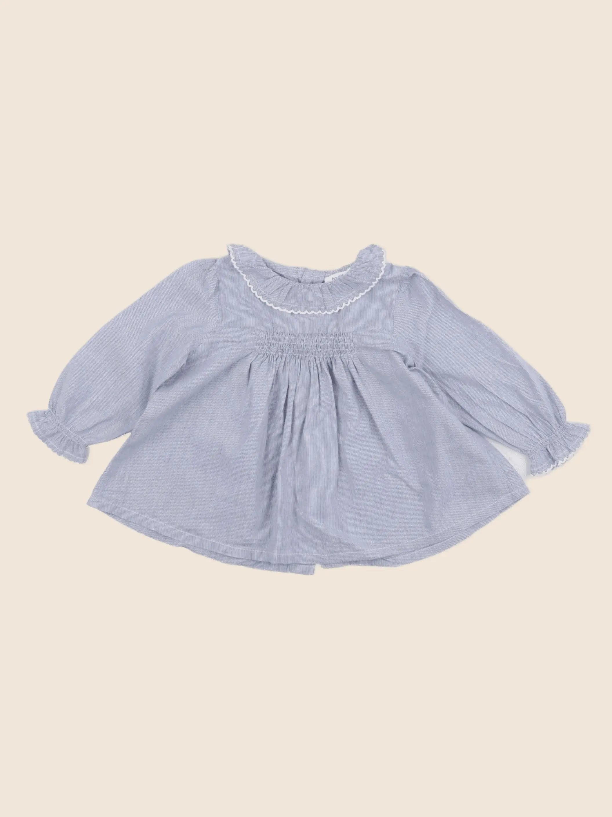 Boutchou - blouse bleu - 6 mois