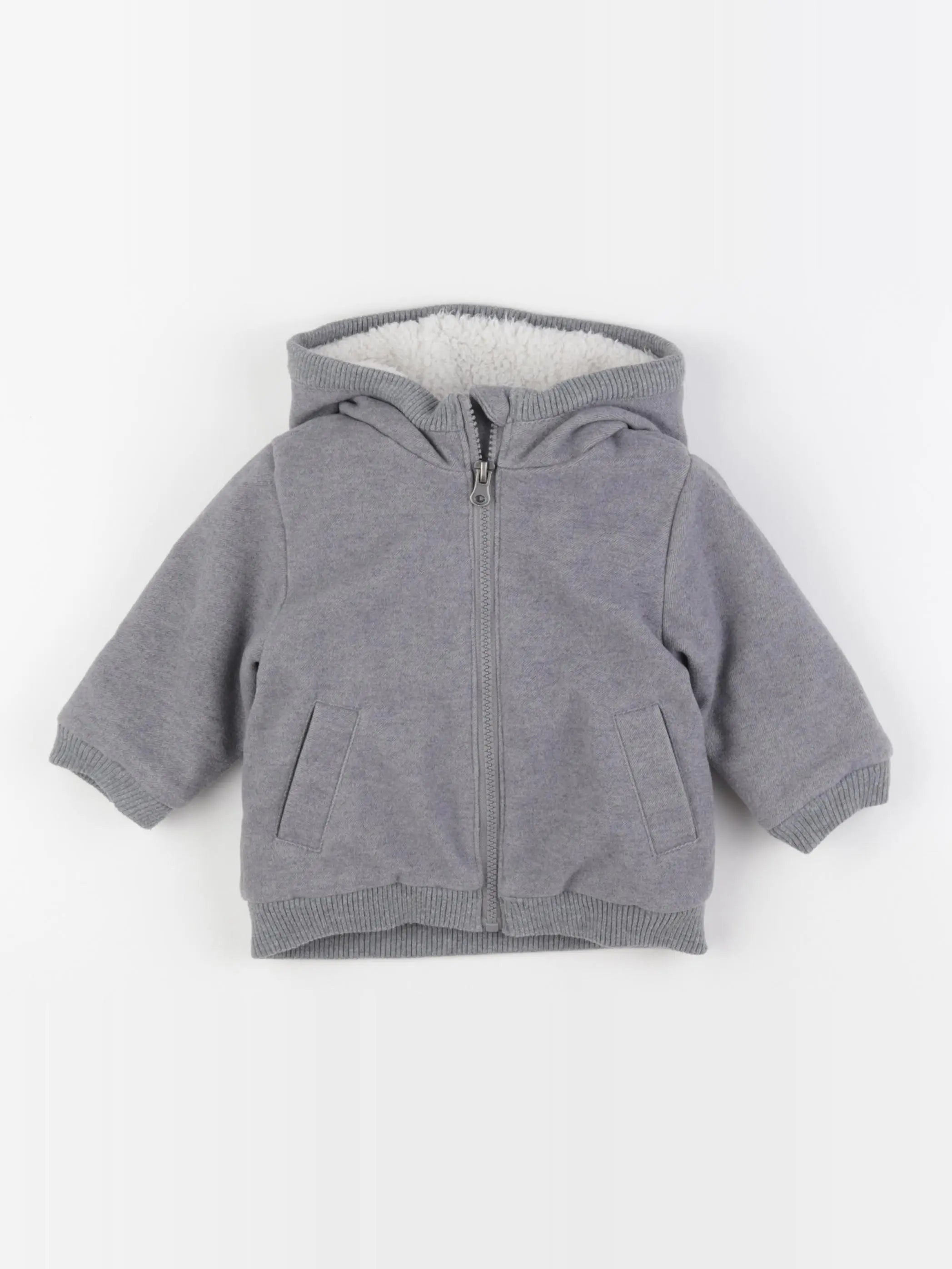 Vertbaudet - veste gris - 12 mois