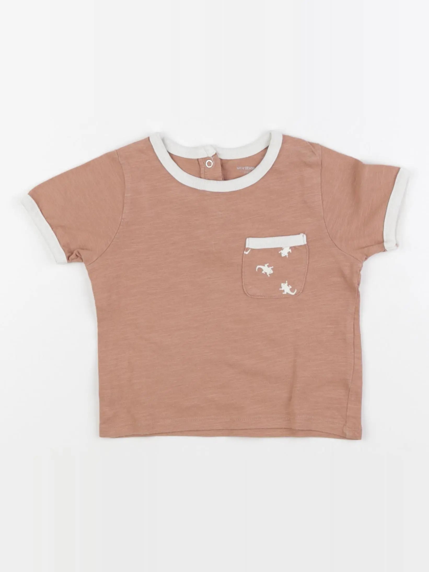 Vertbaudet - tee-shirt marron - 12 mois