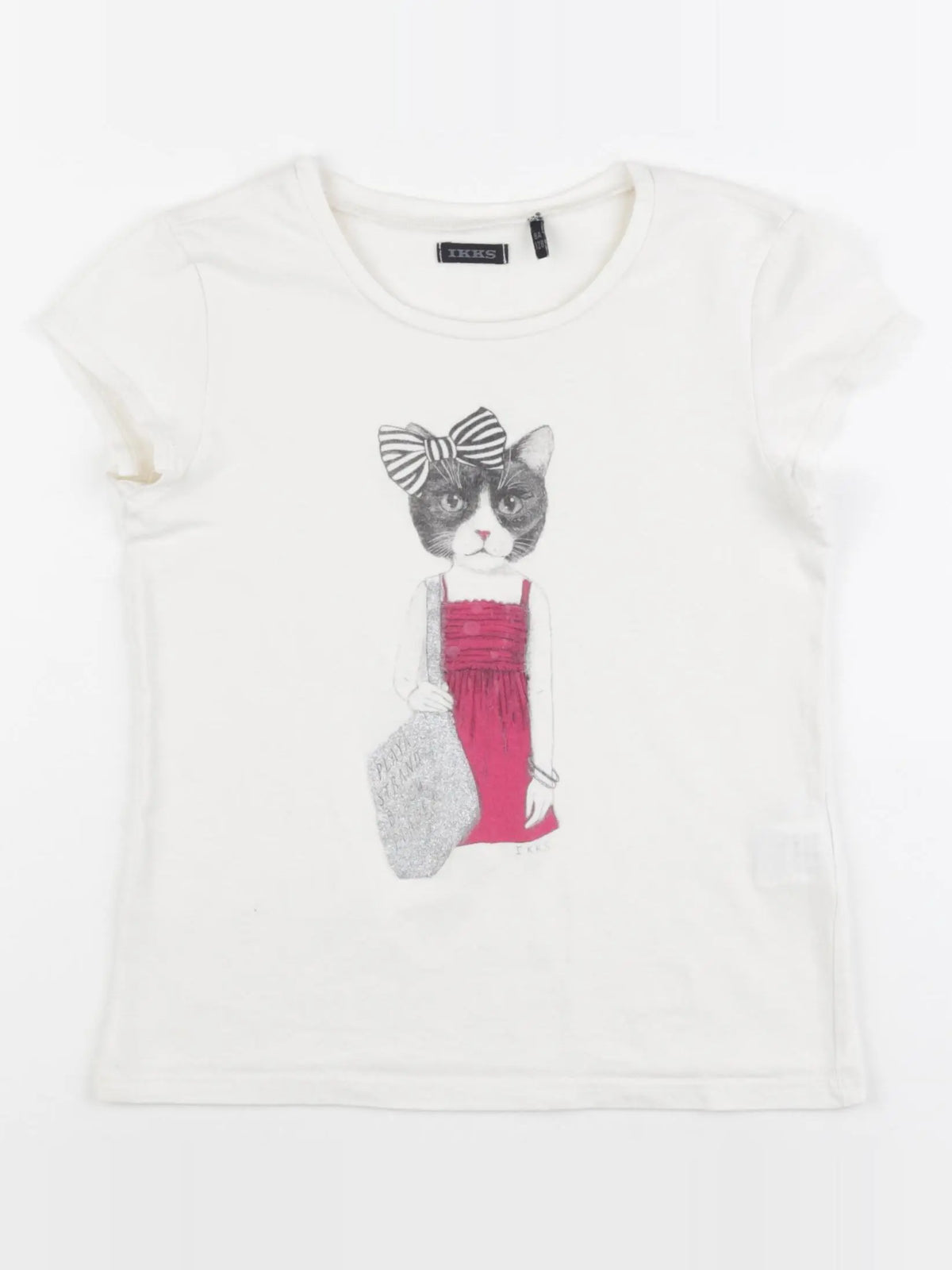 IKKS - tee-shirt blanc - 8 ans