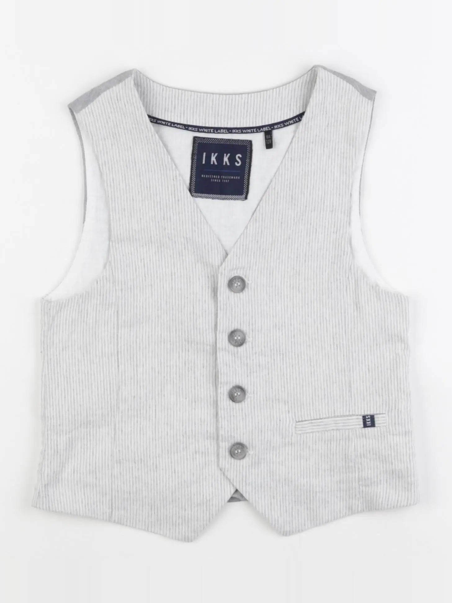 IKKS - gilet gris - 8 ans