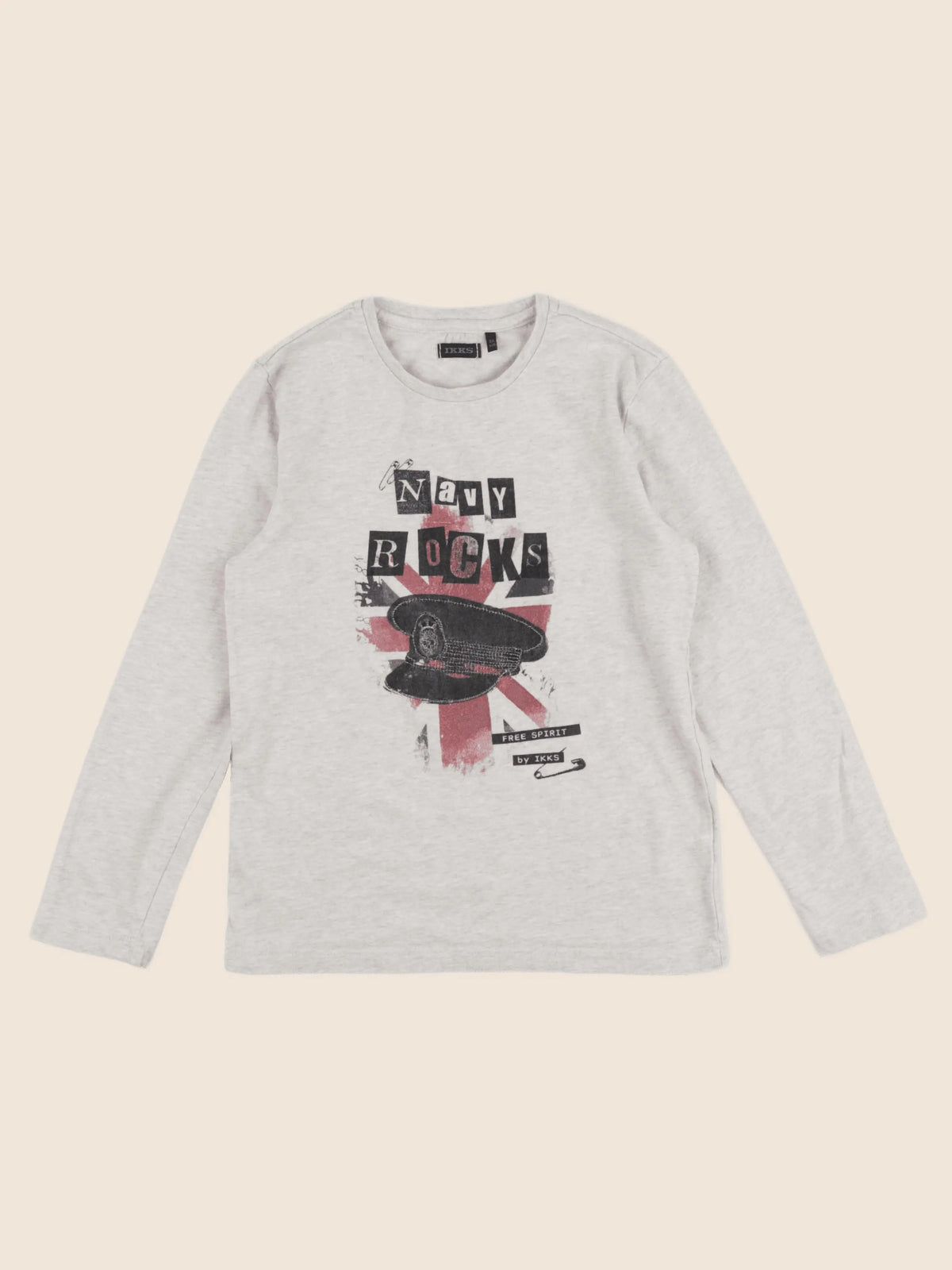 IKKS - tee-shirt gris - 8 ans