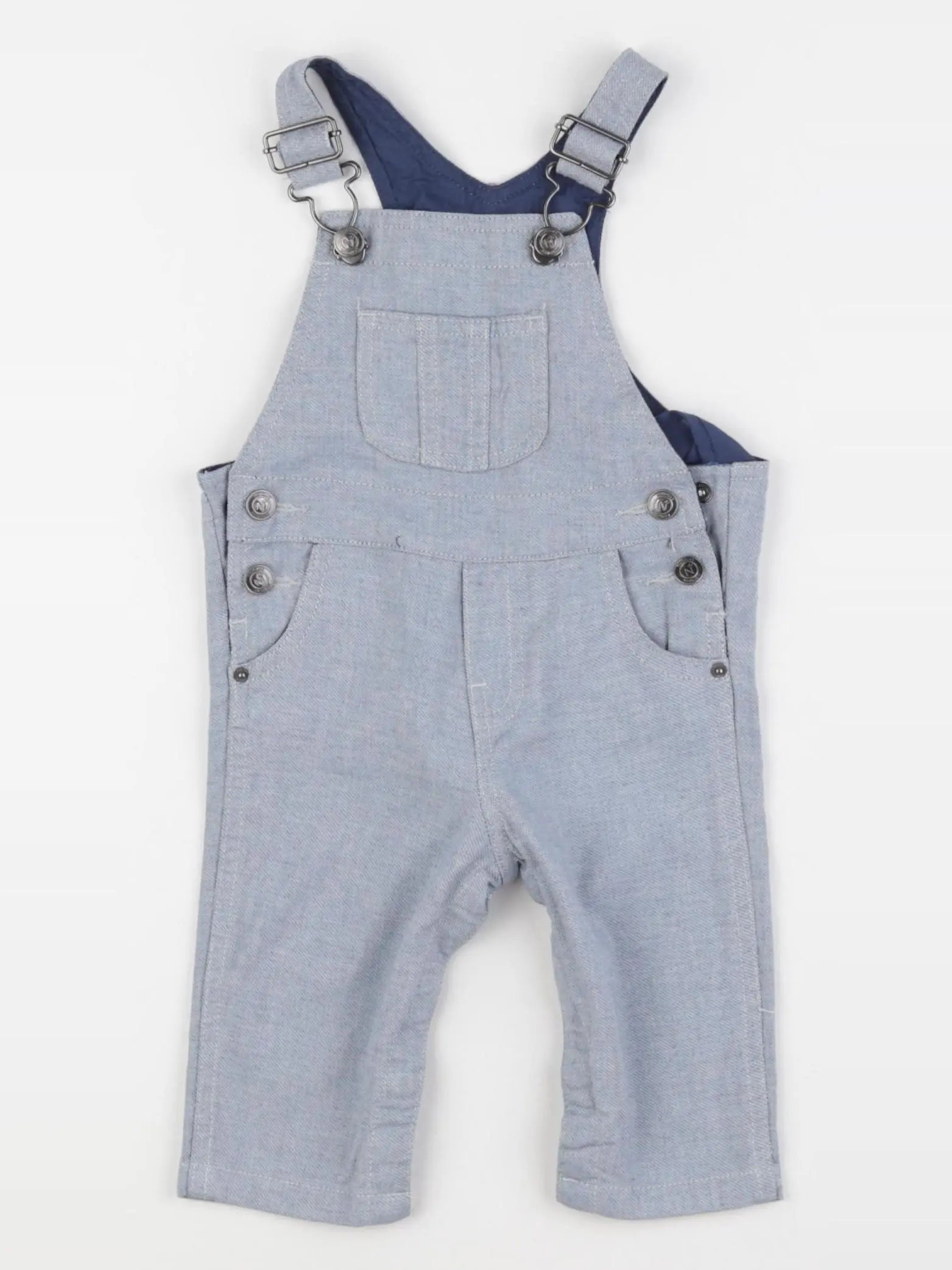 Natalys - salopette bleu - 6 mois