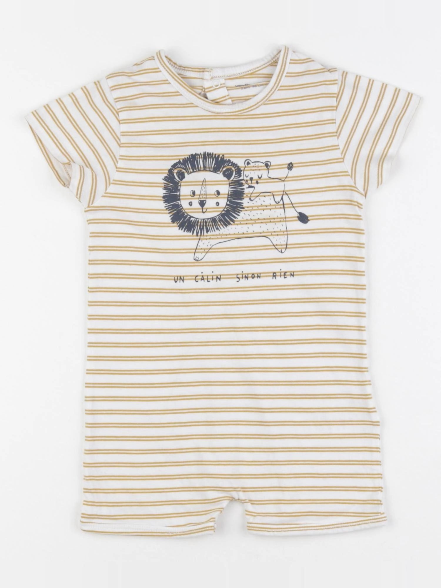 Vertbaudet - pyjama coton jaune - 2 ans