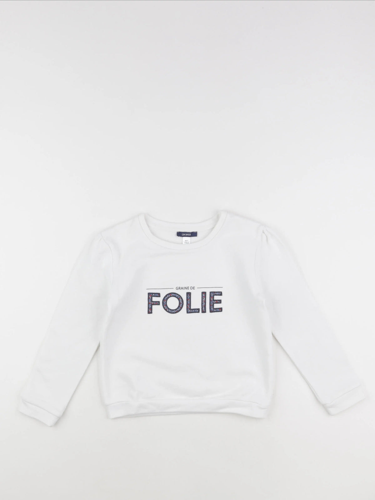 Okaidi - sweat blanc - 6 ans