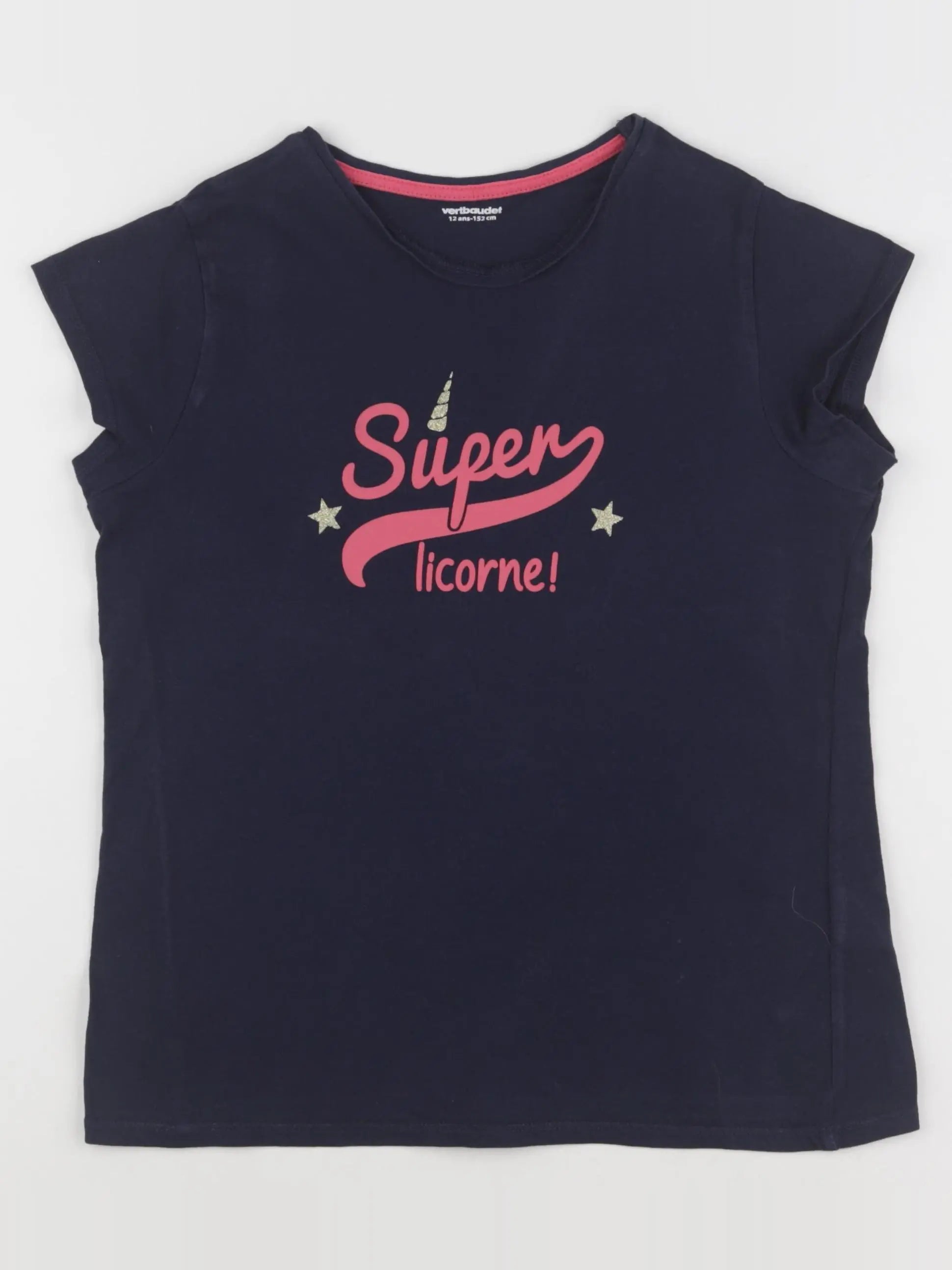 Vertbaudet - tee-shirt bleu - 12 ans