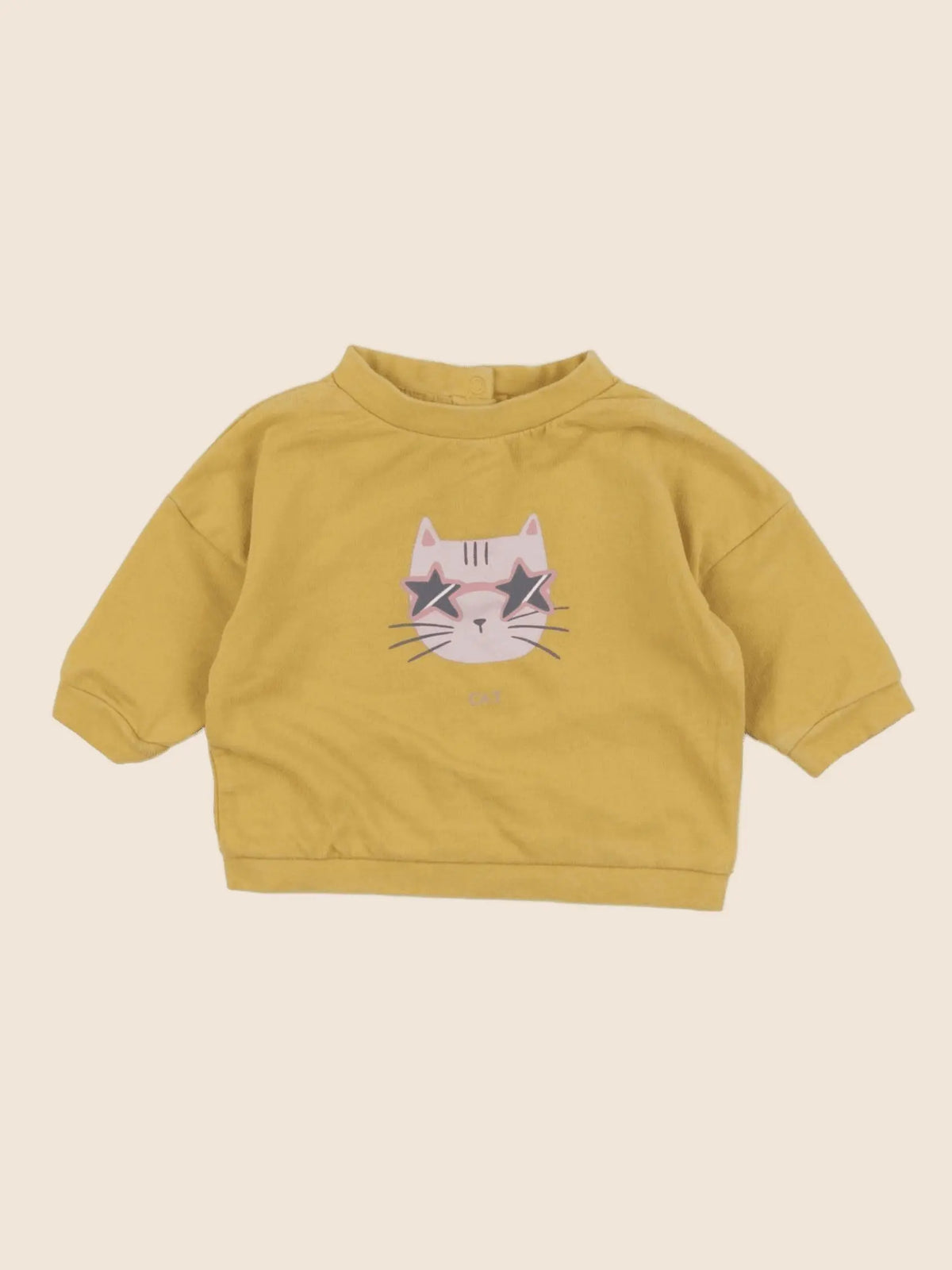 Vertbaudet - sweat jaune - 3 mois