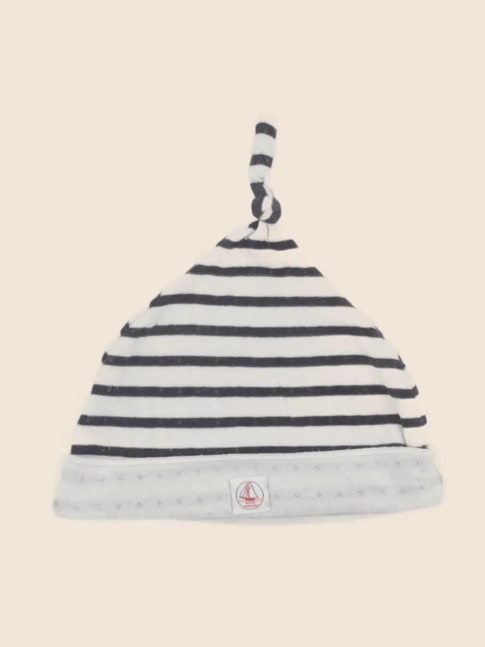 Petit Bateau - bonnet beige, bleu - 6 mois