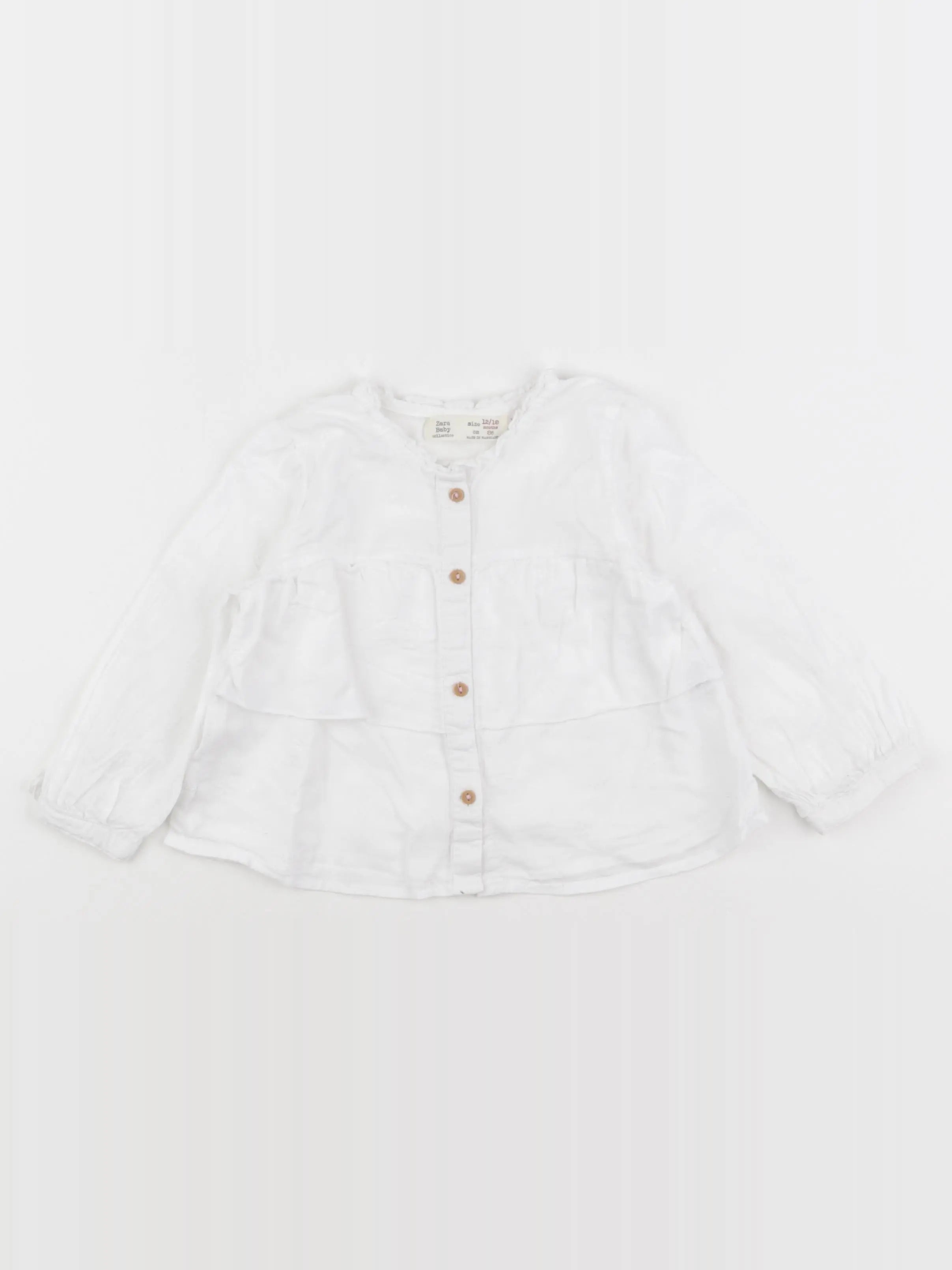 Zara - blouse blanc - 12/18 mois