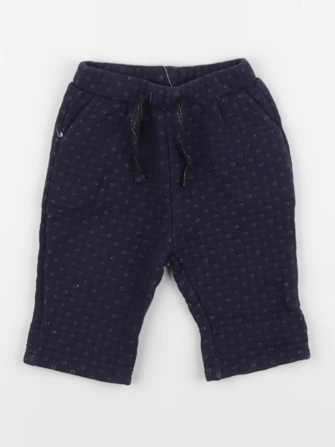Bouchara - pantalon bleu, or - 6 mois
