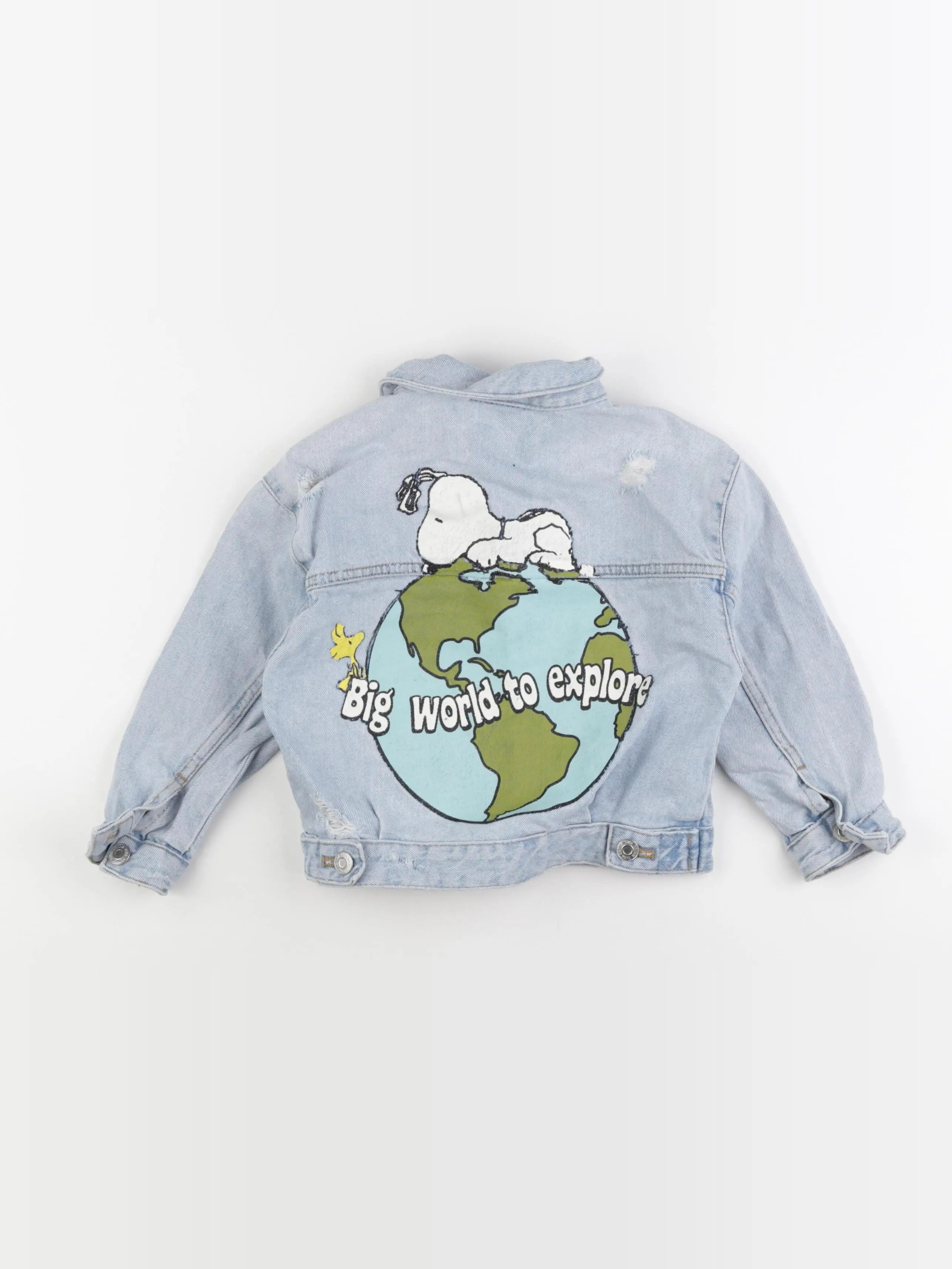 Zara - veste imprimé au dos bleu - 6 ans