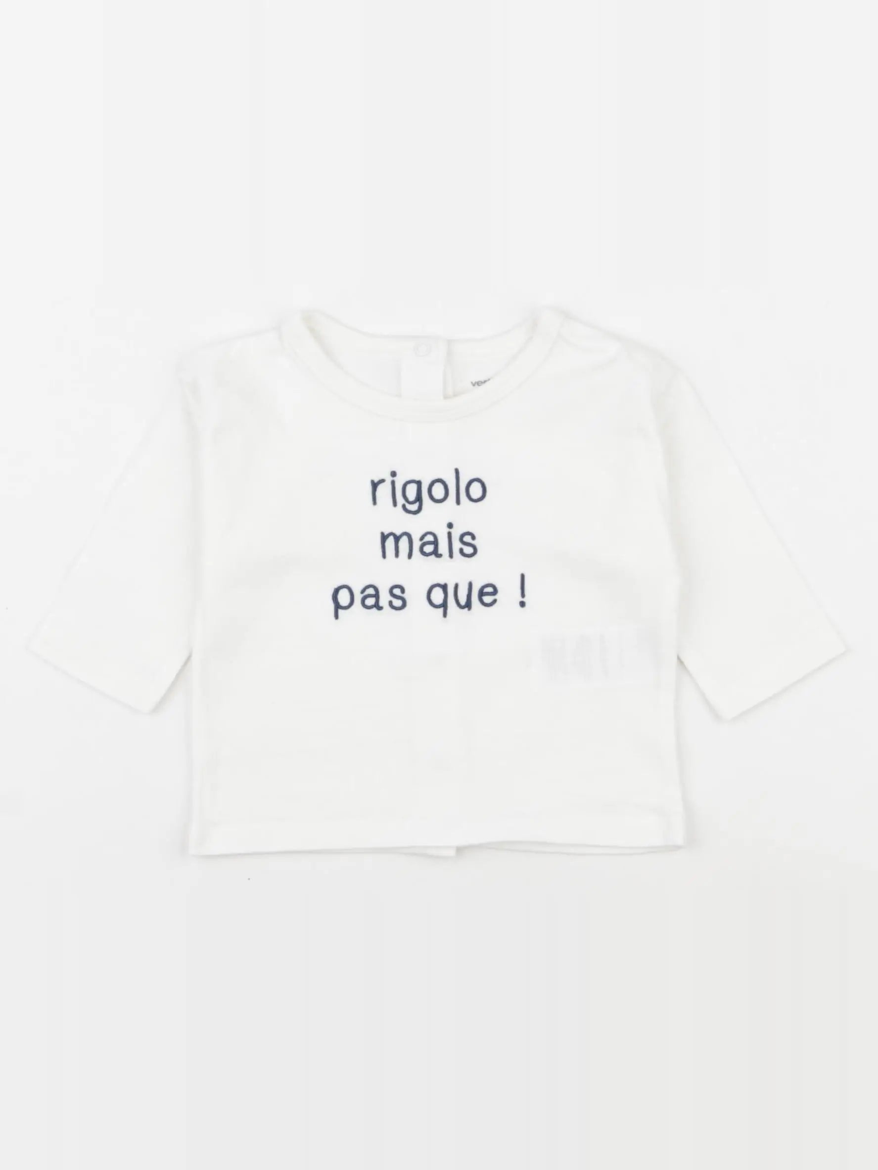 Vertbaudet - tee-shirt blanc - 3 mois