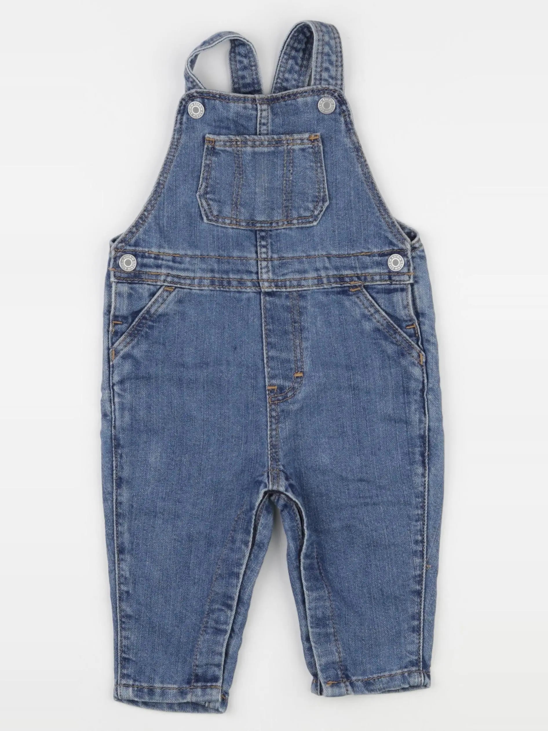 H&M - salopette bleu - 6/9 mois