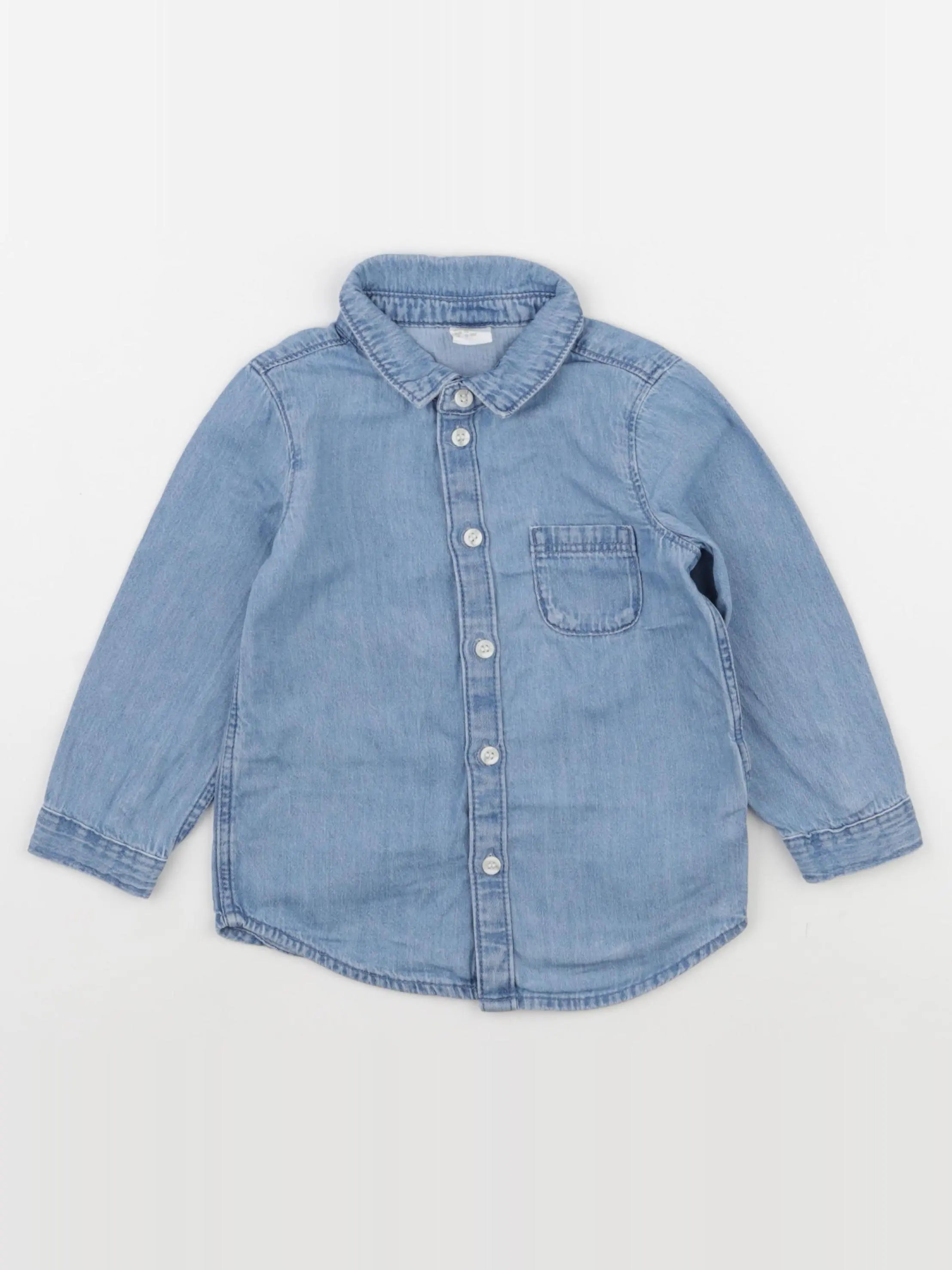 H&M - chemise bleu - 12/18 mois