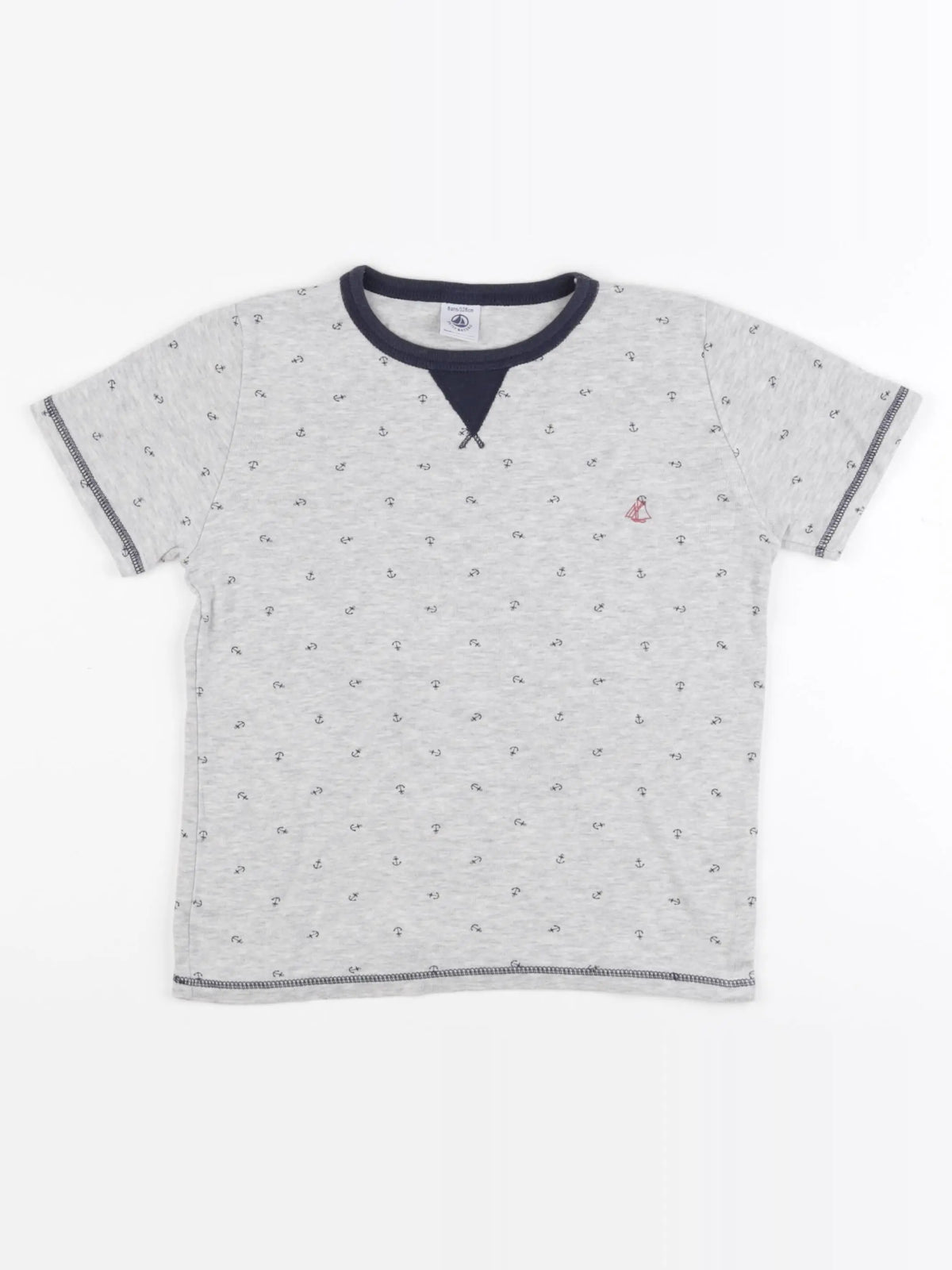 Petit Bateau - maillot de corps gris - 8 ans