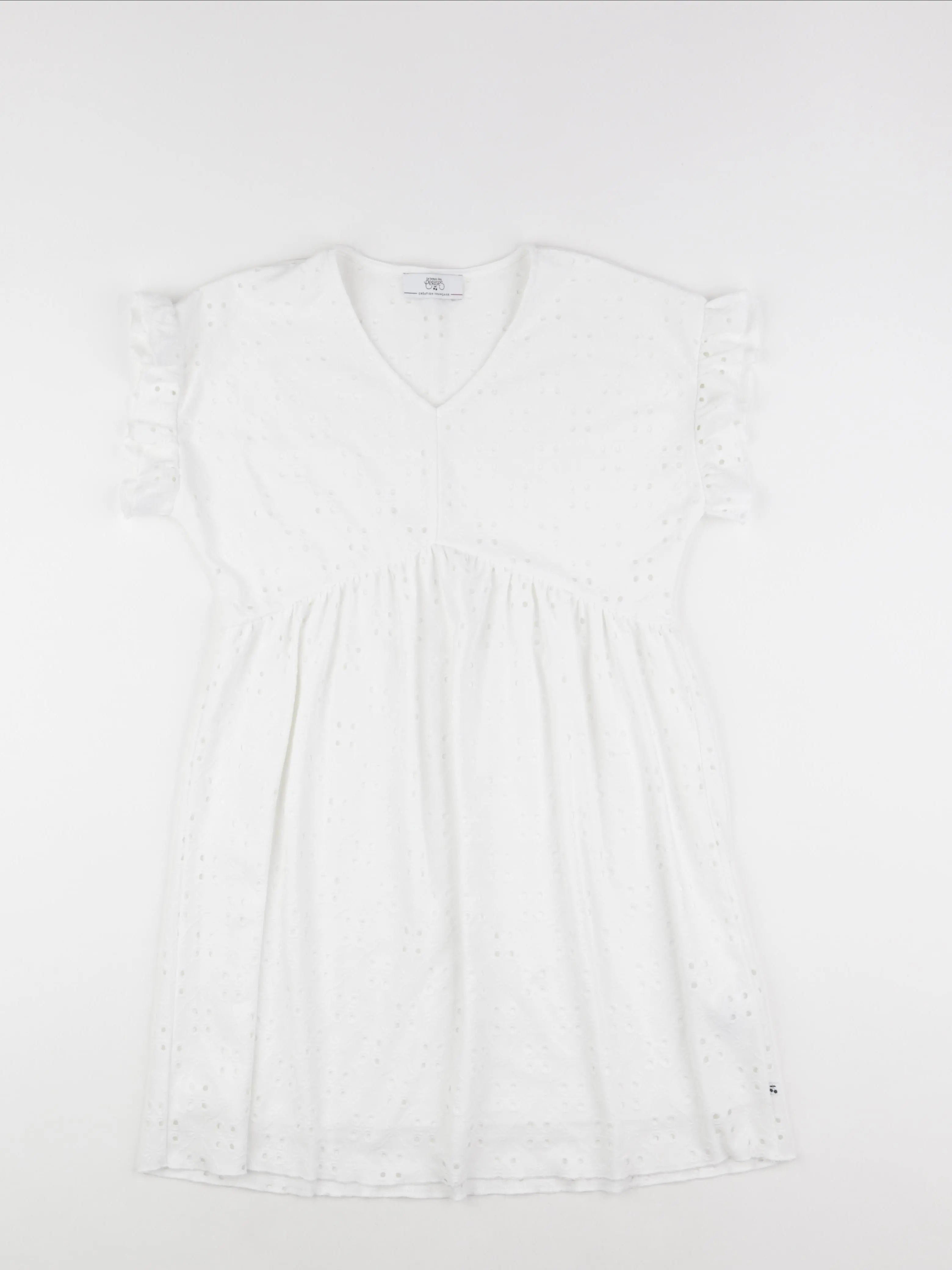 Le temps des cerises  - robe blanc - 10 ans