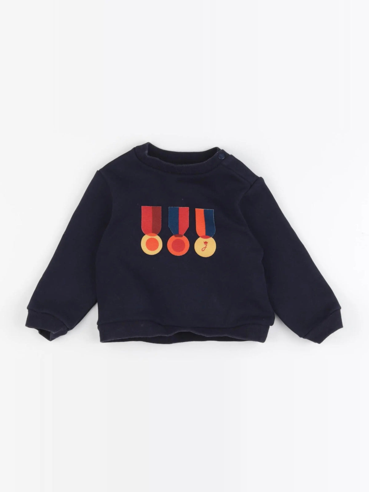 Jacadi - sweat bleu - 12 mois