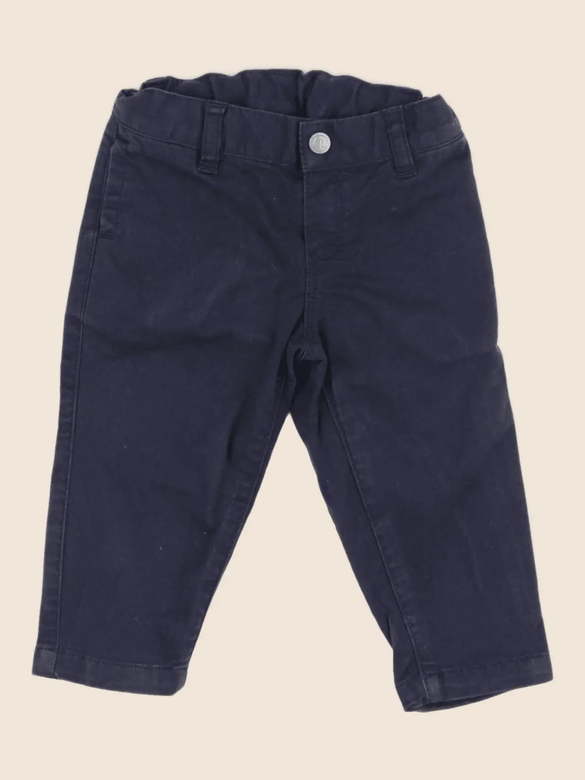 Petit Bateau - pantalon bleu - 6 mois