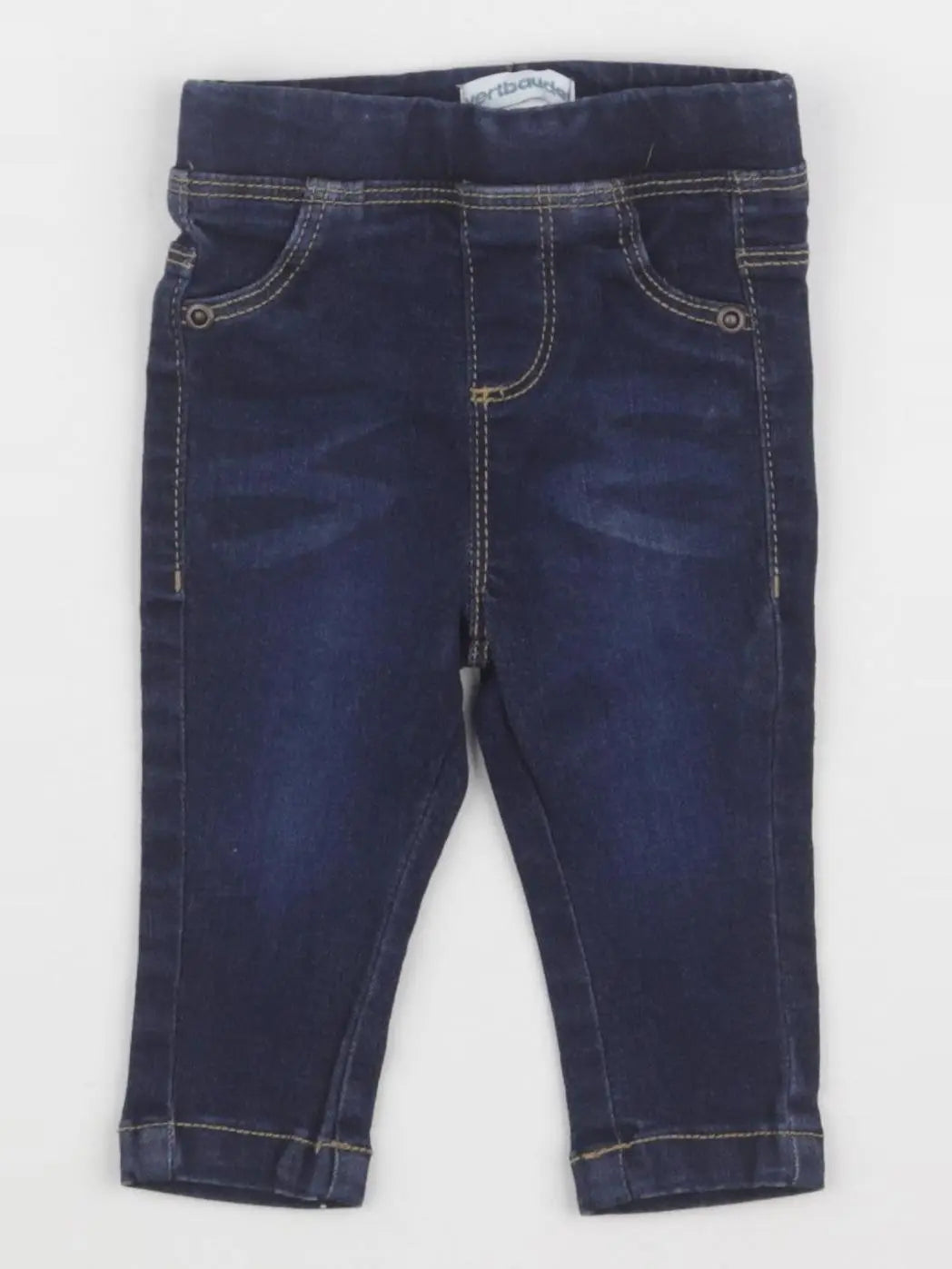 Vertbaudet - jegging bleu - 3 mois