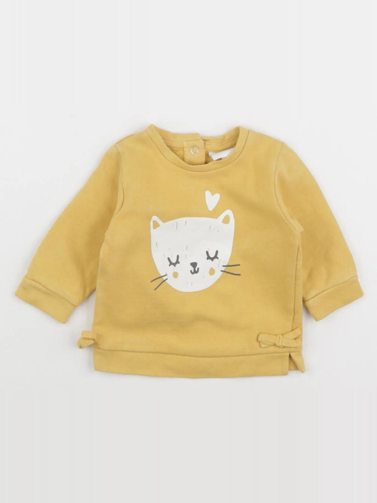 Vertbaudet - sweat jaune - 3 mois