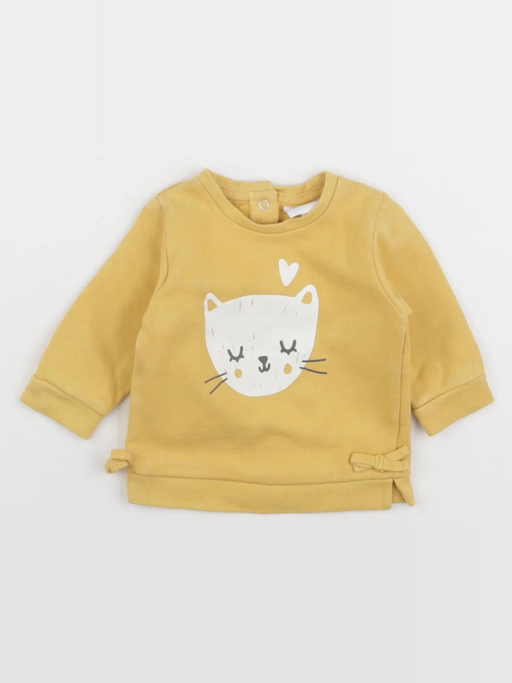 Vertbaudet - sweat jaune - 3 mois